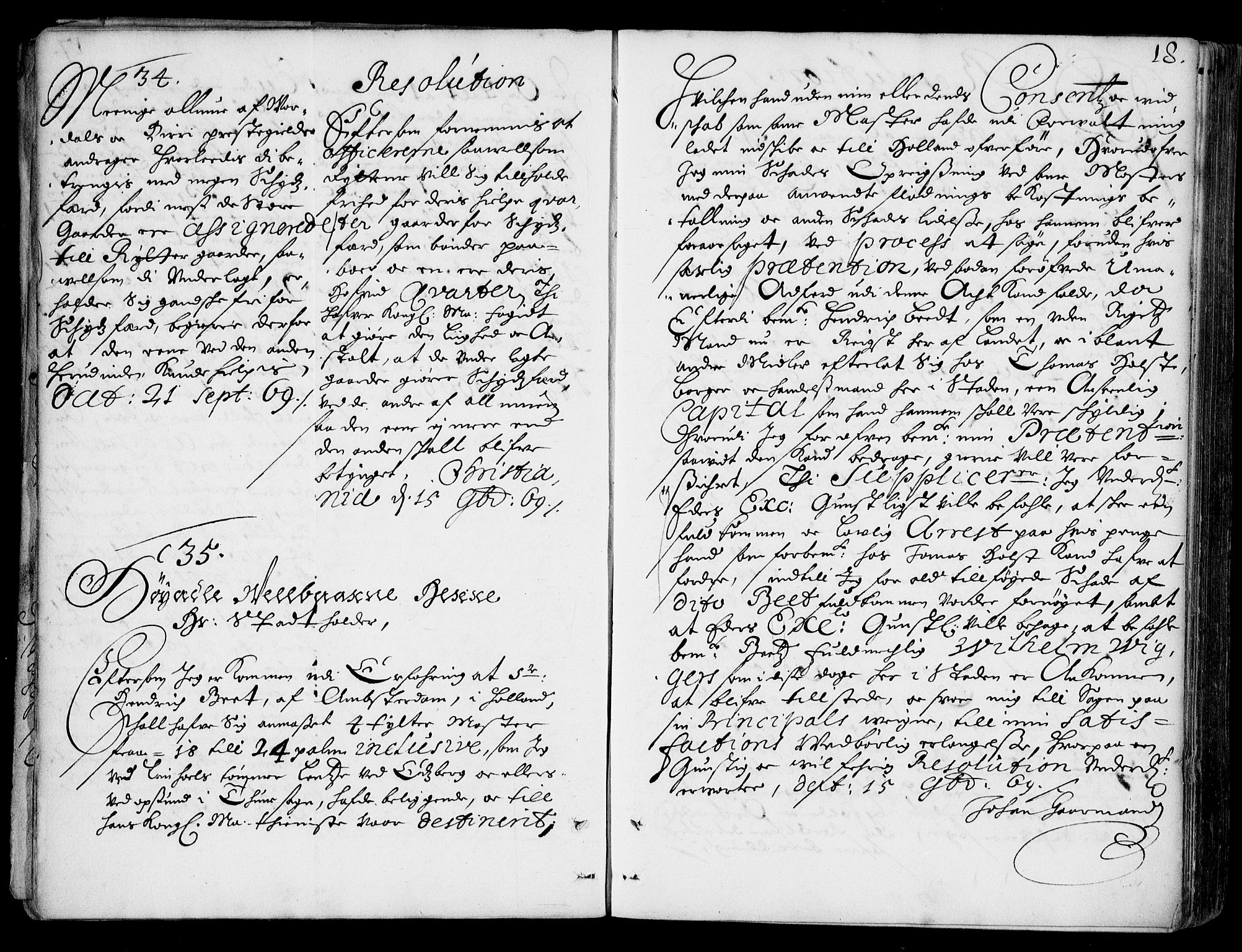 Stattholderembetet 1572-1771, AV/RA-EA-2870/Ad/L0002: Supplikasjons- og resolusjonsprotokoll, 1669-1671, p. 17b-18a