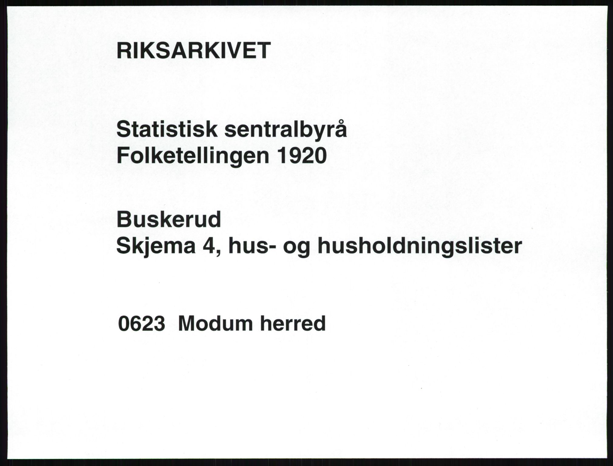 SAKO, 1920 census for Modum, 1920, p. 98