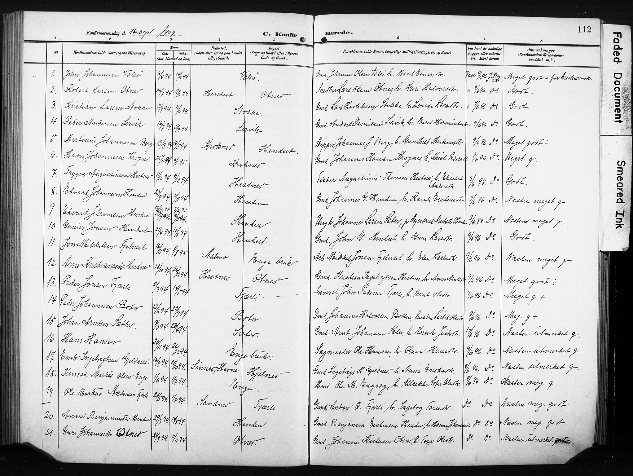 Ministerialprotokoller, klokkerbøker og fødselsregistre - Møre og Romsdal, AV/SAT-A-1454/580/L0927: Parish register (copy) no. 580C02, 1904-1932, p. 112