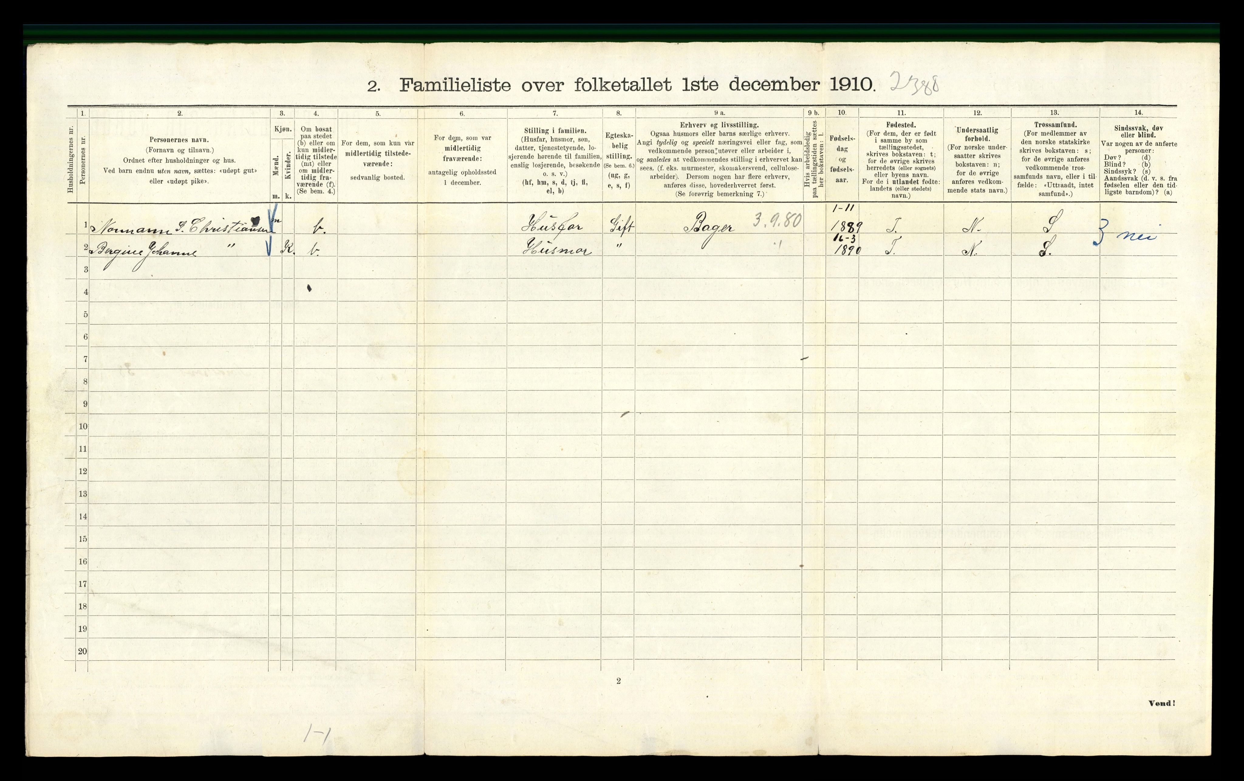 RA, 1910 census for Kristiania, 1910, p. 71164