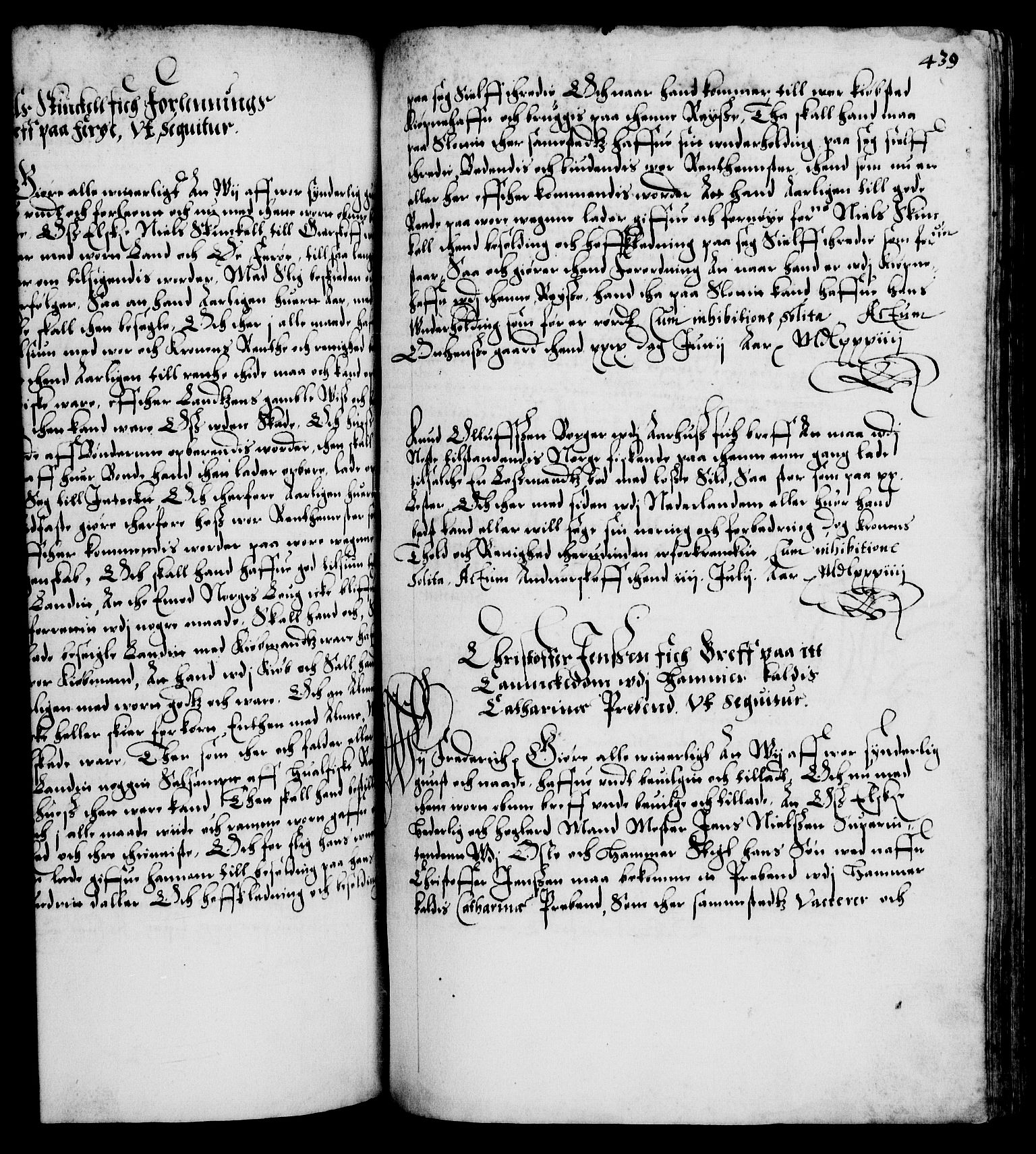 Danske Kanselli 1572-1799, RA/EA-3023/F/Fc/Fca/Fcaa/L0001: Norske registre (mikrofilm), 1572-1588, p. 439a