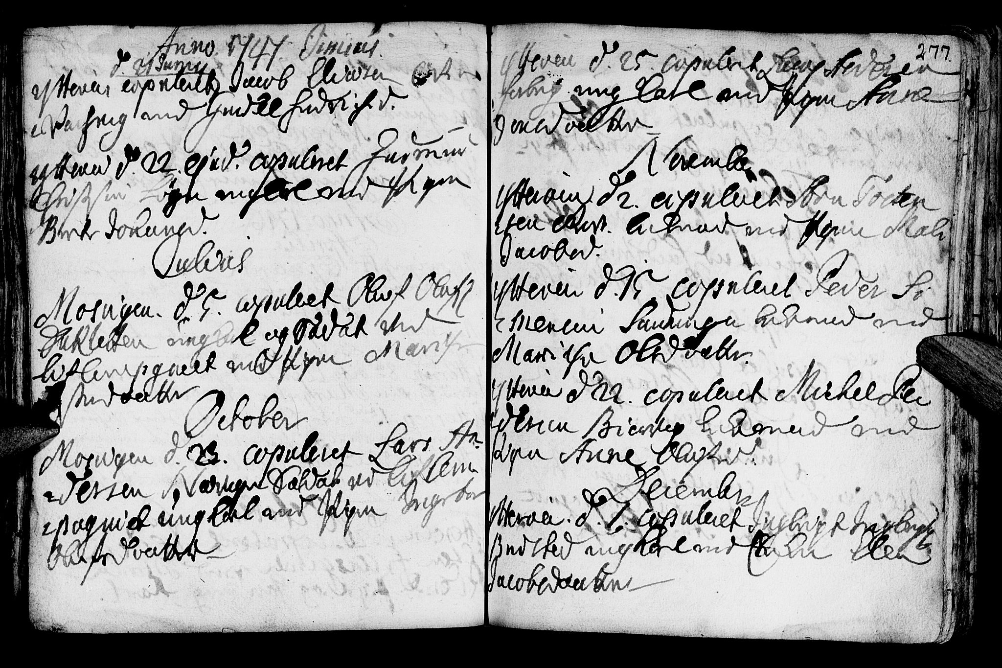 Ministerialprotokoller, klokkerbøker og fødselsregistre - Nord-Trøndelag, SAT/A-1458/722/L0215: Parish register (official) no. 722A02, 1718-1755, p. 277