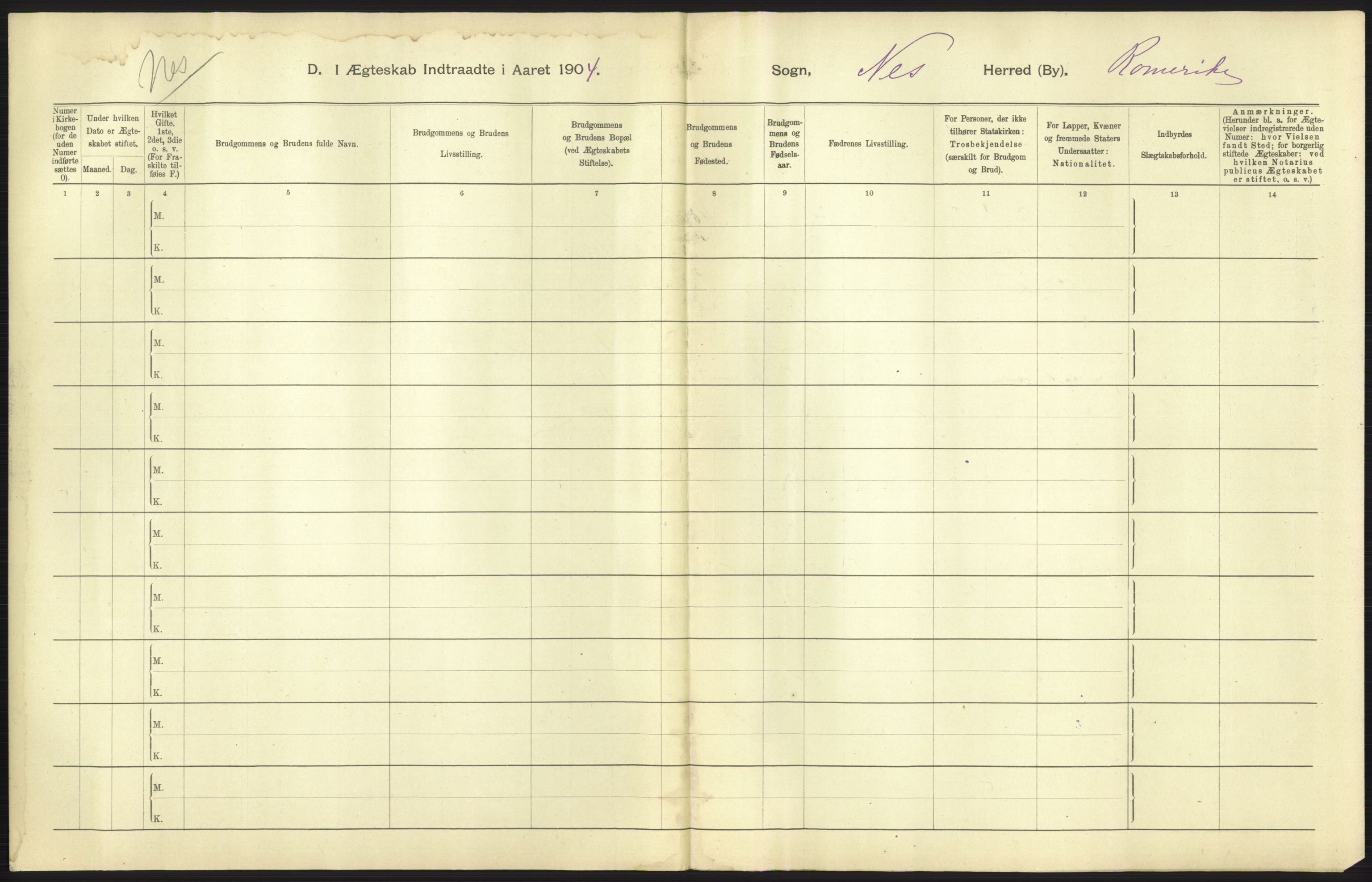 Statistisk sentralbyrå, Sosiodemografiske emner, Befolkning, AV/RA-S-2228/D/Df/Dfa/Dfab/L0002: Akershus amt: Fødte, gifte, døde, 1904, p. 463