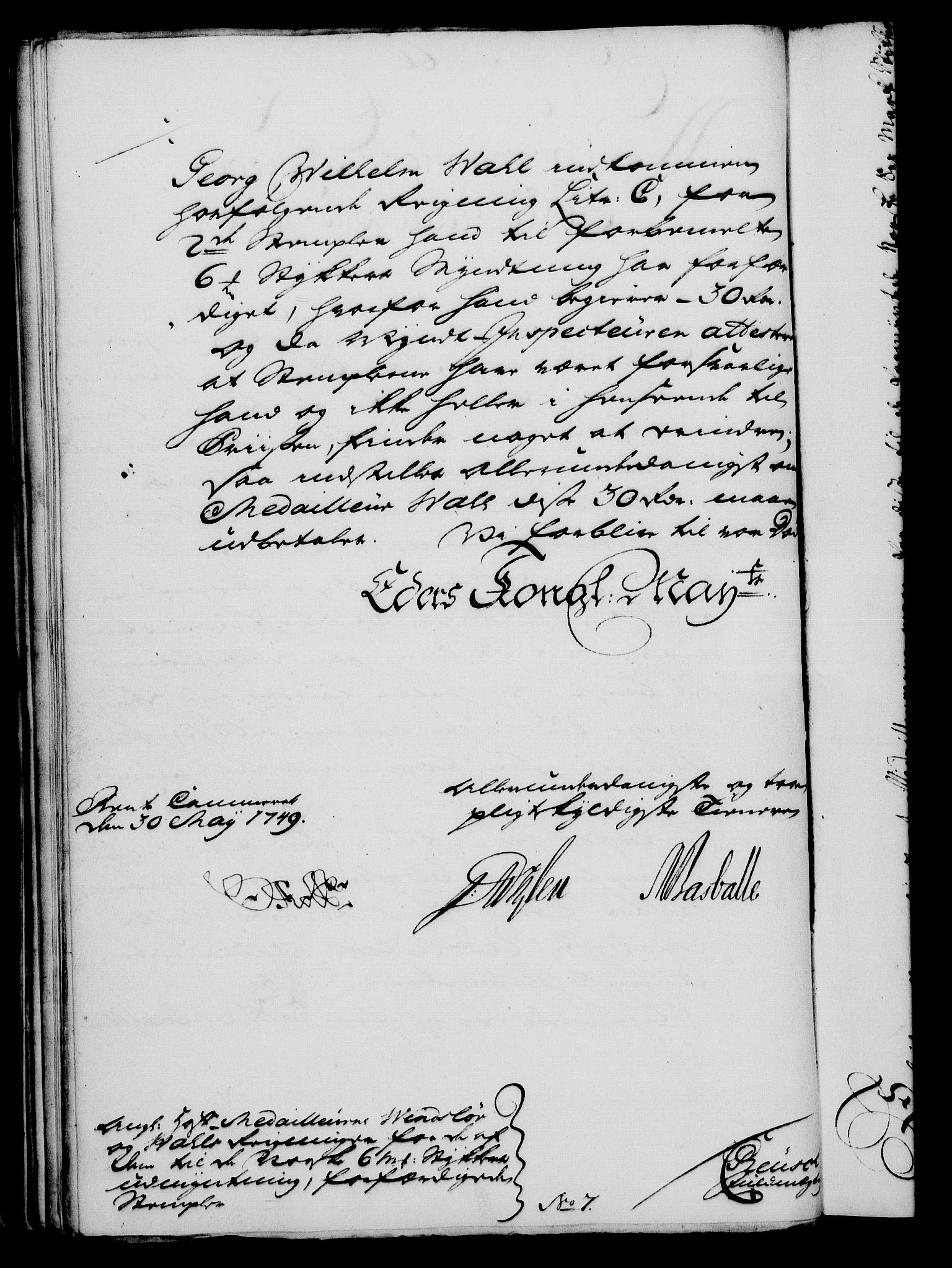Rentekammeret, Kammerkanselliet, RA/EA-3111/G/Gf/Gfa/L0031: Norsk relasjons- og resolusjonsprotokoll (merket RK 52.31), 1749, p. 360