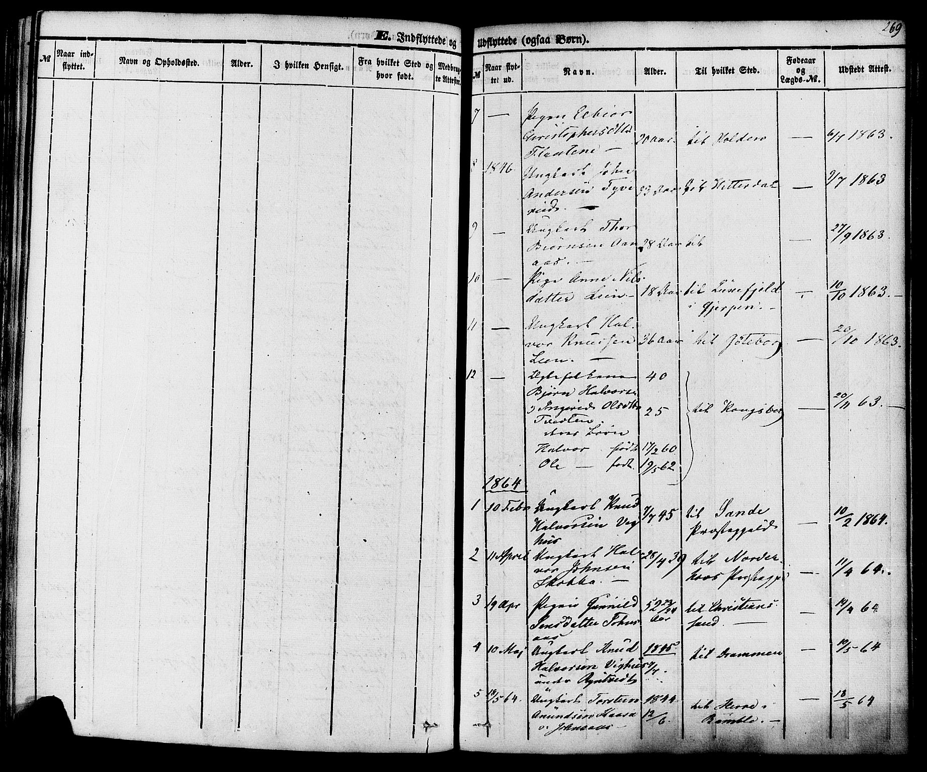 Sauherad kirkebøker, SAKO/A-298/F/Fa/L0007: Parish register (official) no. I 7, 1851-1873, p. 269