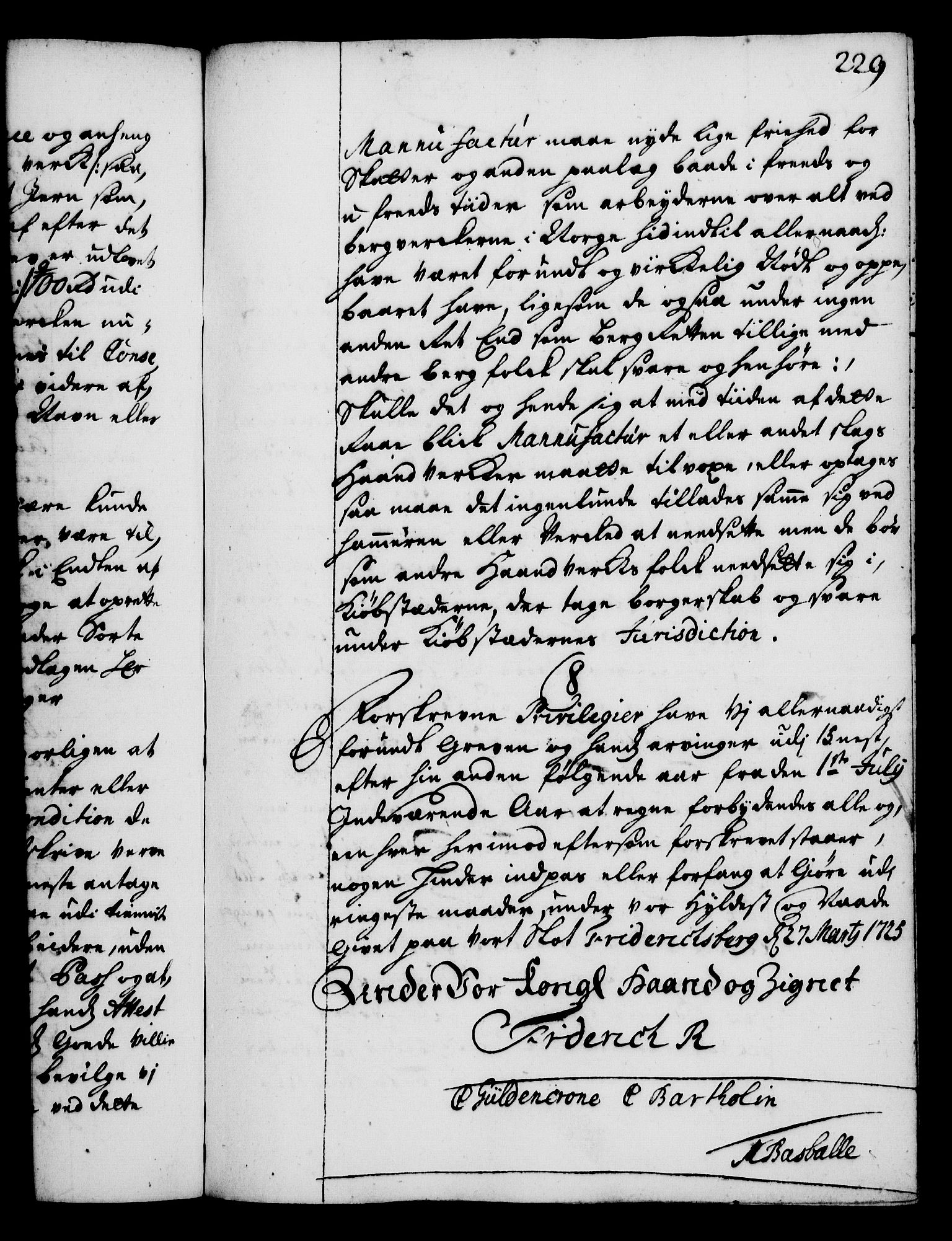 Rentekammeret, Kammerkanselliet, RA/EA-3111/G/Gg/Gga/L0002: Norsk ekspedisjonsprotokoll med register (merket RK 53.2), 1723-1727, p. 229