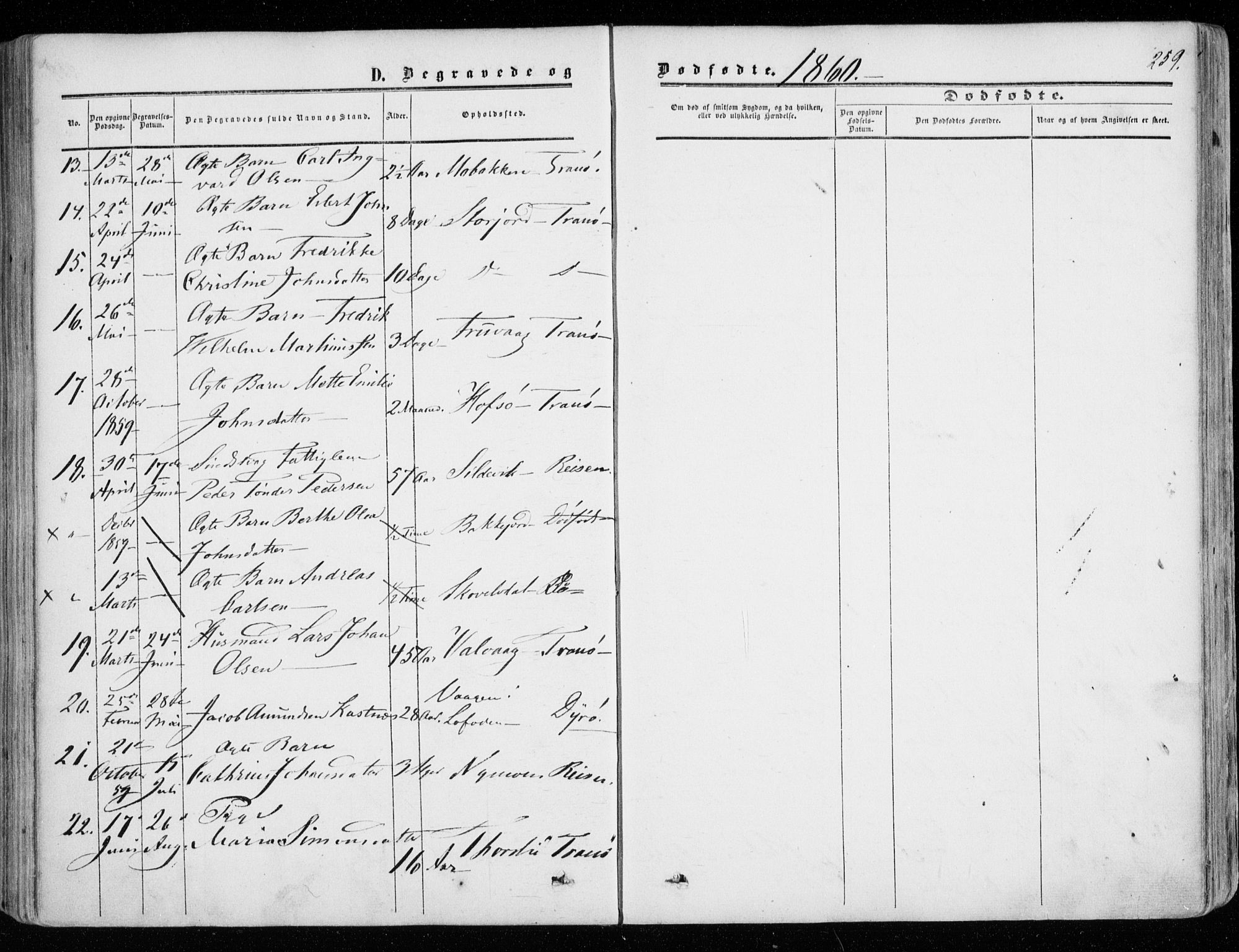 Tranøy sokneprestkontor, SATØ/S-1313/I/Ia/Iaa/L0007kirke: Parish register (official) no. 7, 1856-1866, p. 259