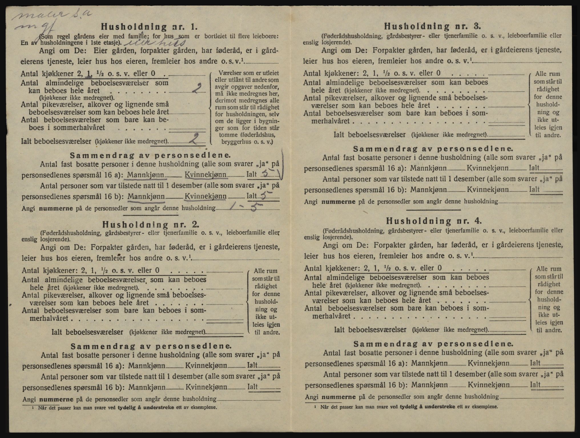 SAO, 1920 census for Rygge, 1920, p. 54