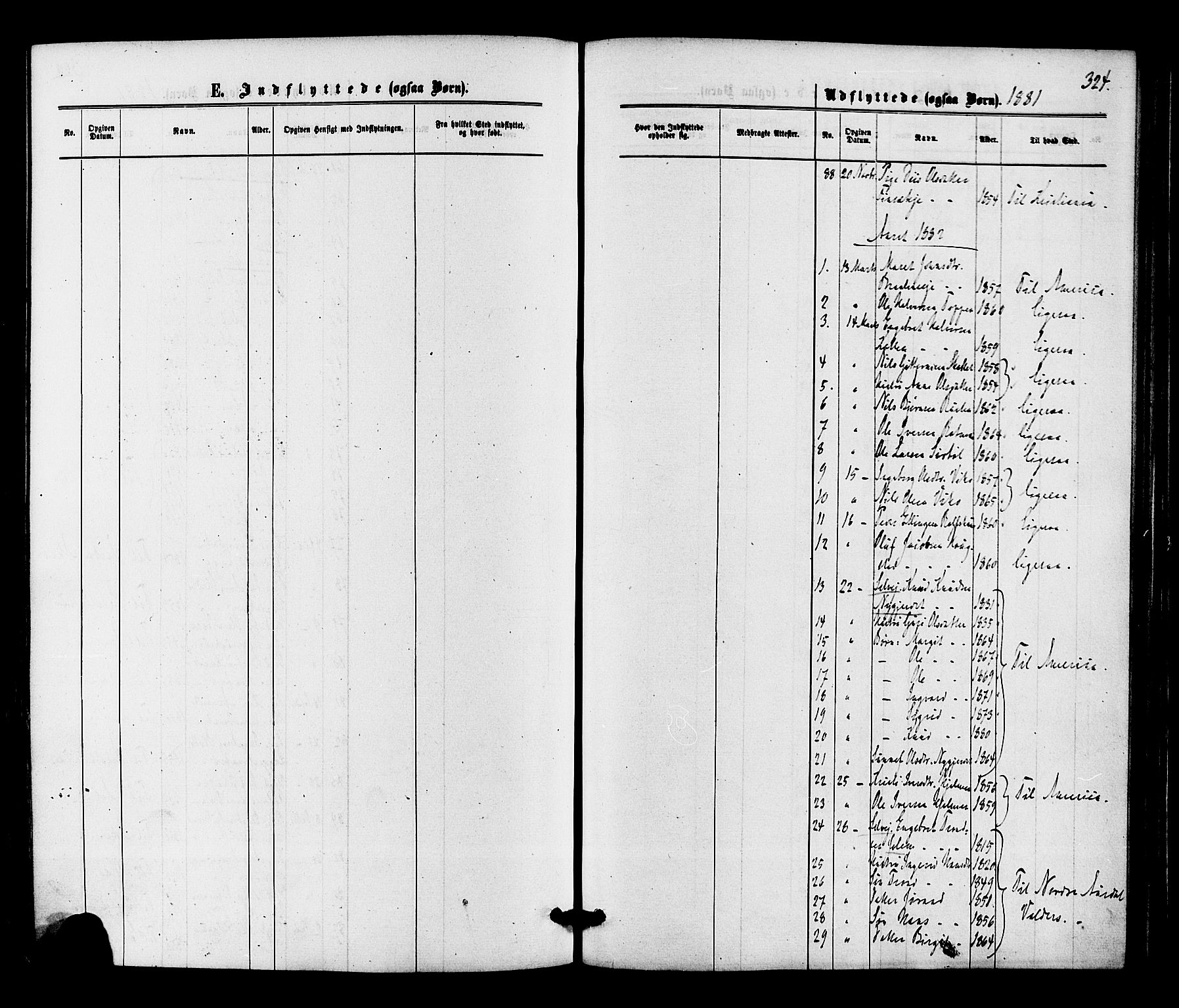 Gol kirkebøker, SAKO/A-226/F/Fa/L0004: Parish register (official) no. I 4, 1876-1886, p. 324