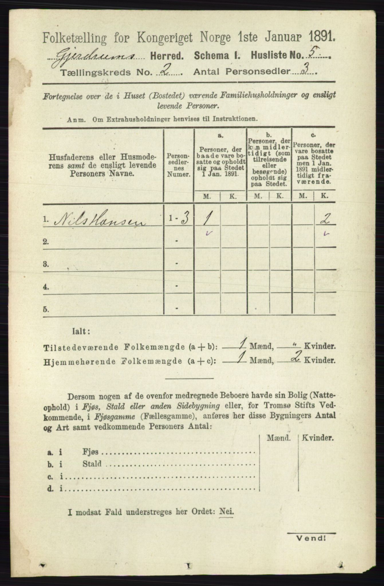 RA, 1891 census for 0234 Gjerdrum, 1891, p. 510