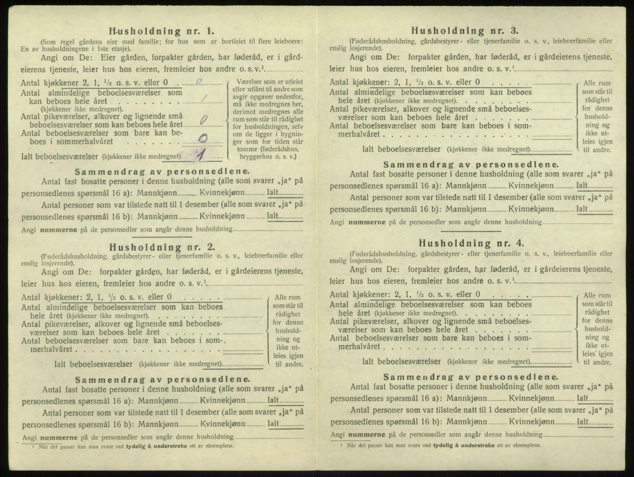 SAB, 1920 census for Brekke, 1920, p. 69