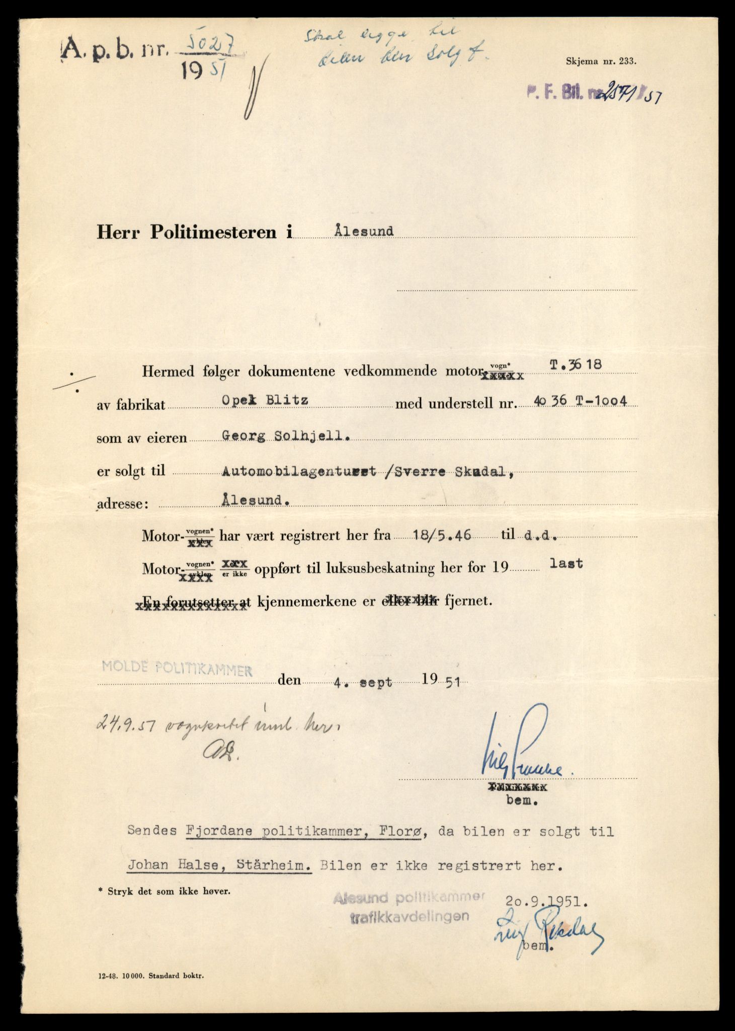 Møre og Romsdal vegkontor - Ålesund trafikkstasjon, AV/SAT-A-4099/F/Fe/L0035: Registreringskort for kjøretøy T 12653 - T 12829, 1927-1998, p. 827