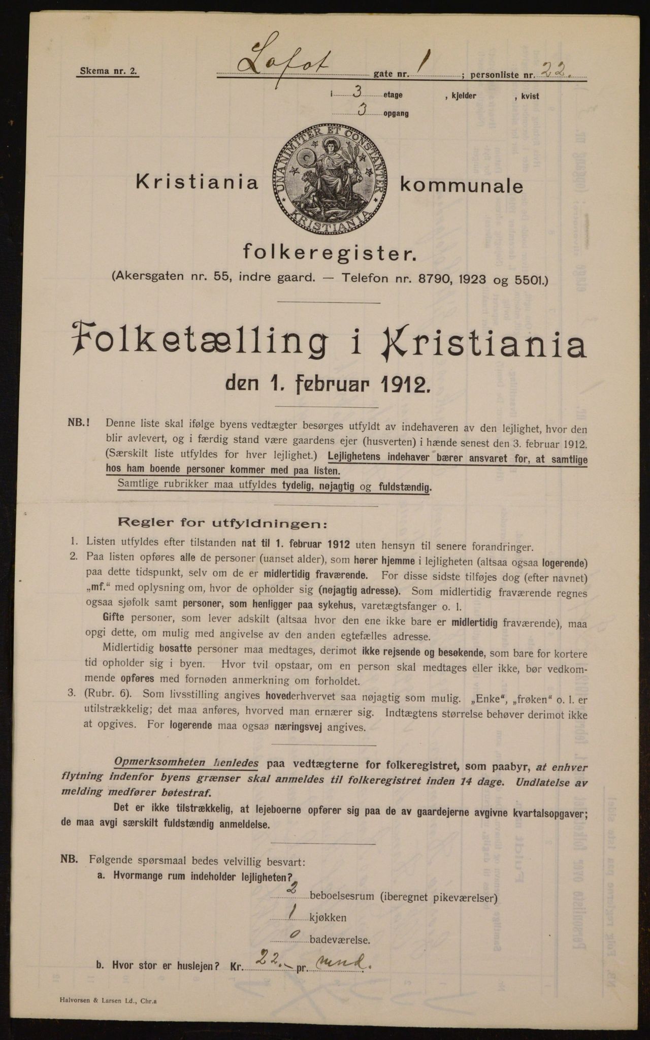 OBA, Municipal Census 1912 for Kristiania, 1912, p. 58755