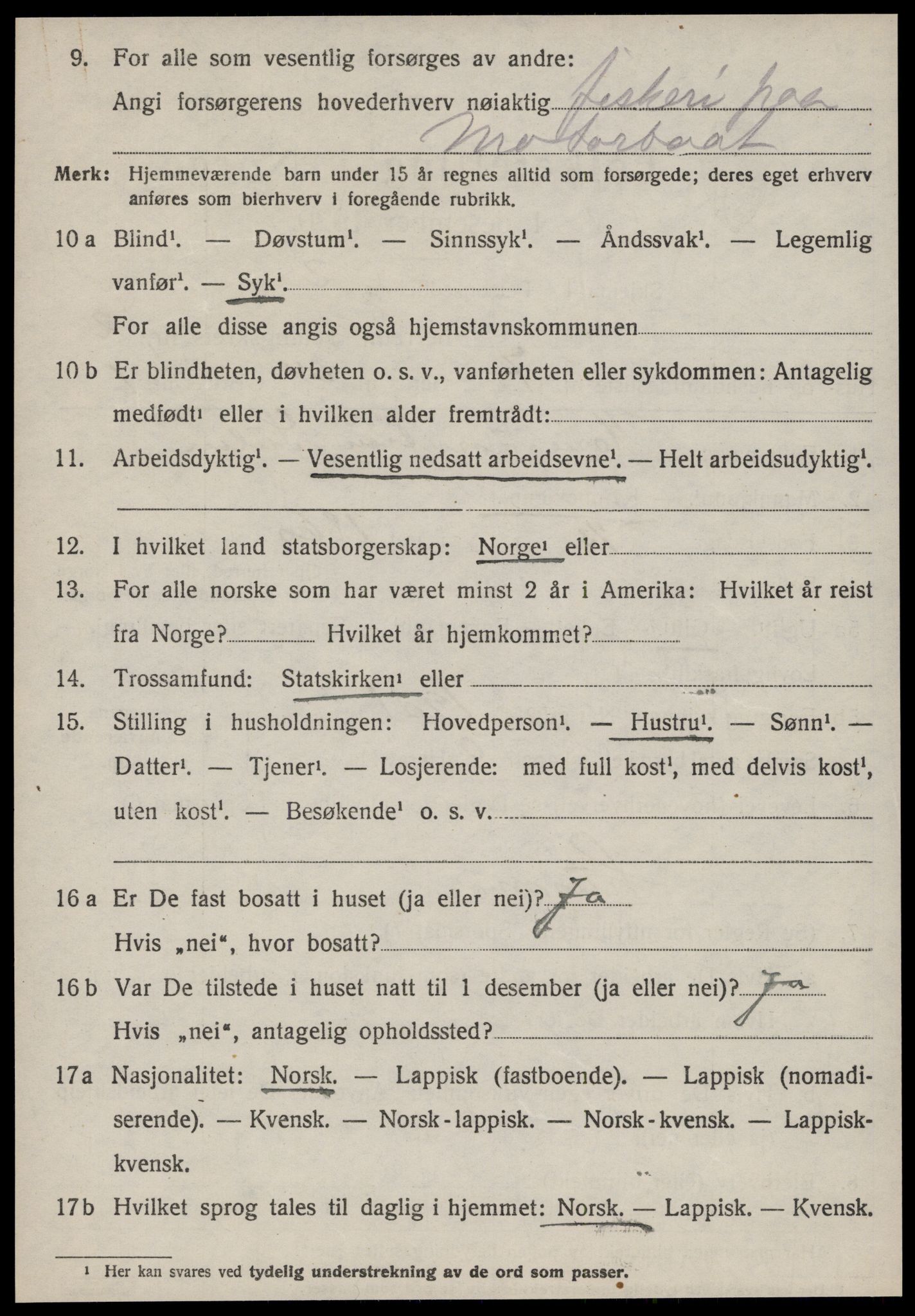 SAT, 1920 census for Nord-Frøya, 1920, p. 4654