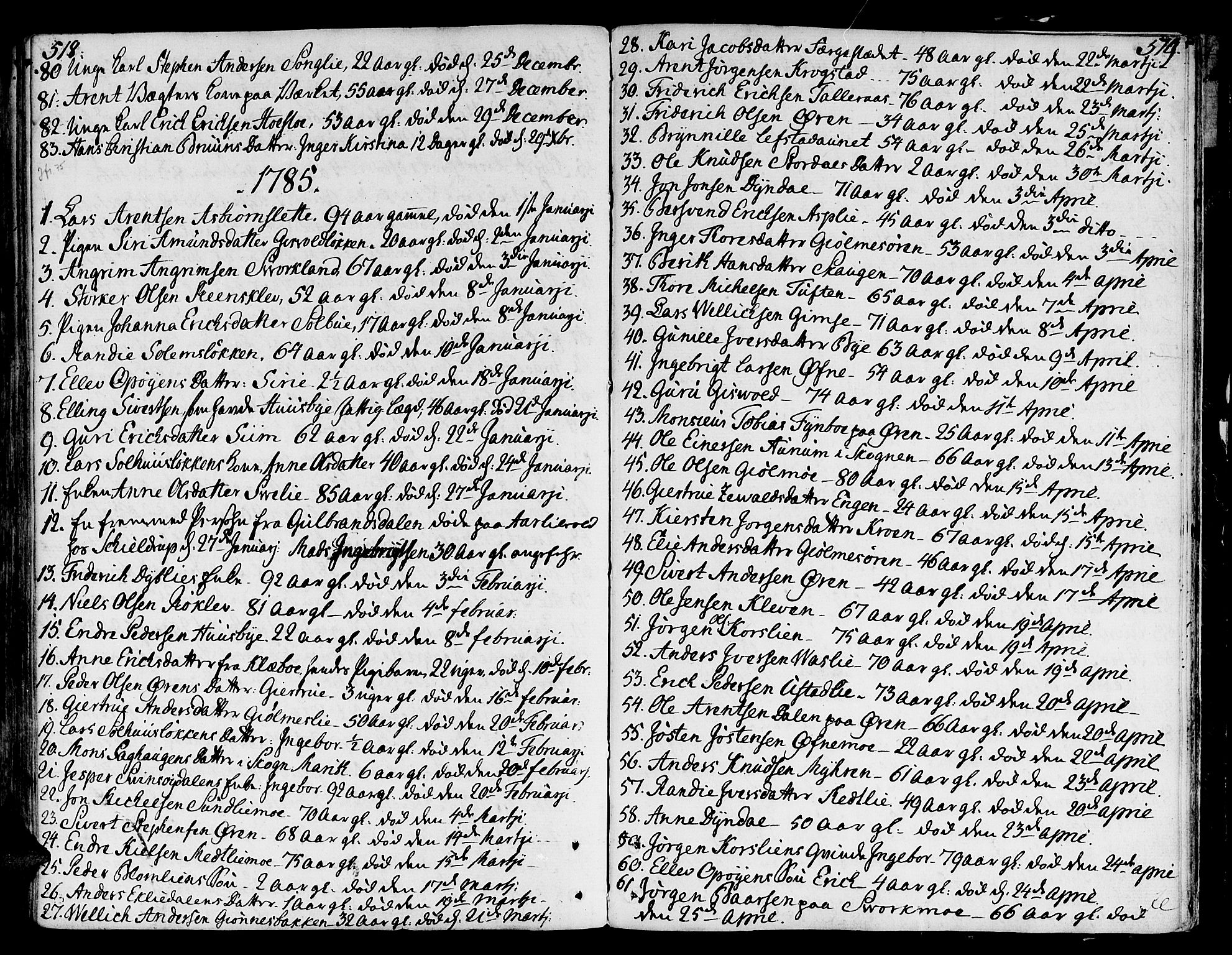 Ministerialprotokoller, klokkerbøker og fødselsregistre - Sør-Trøndelag, SAT/A-1456/668/L0802: Parish register (official) no. 668A02, 1776-1799, p. 518-519