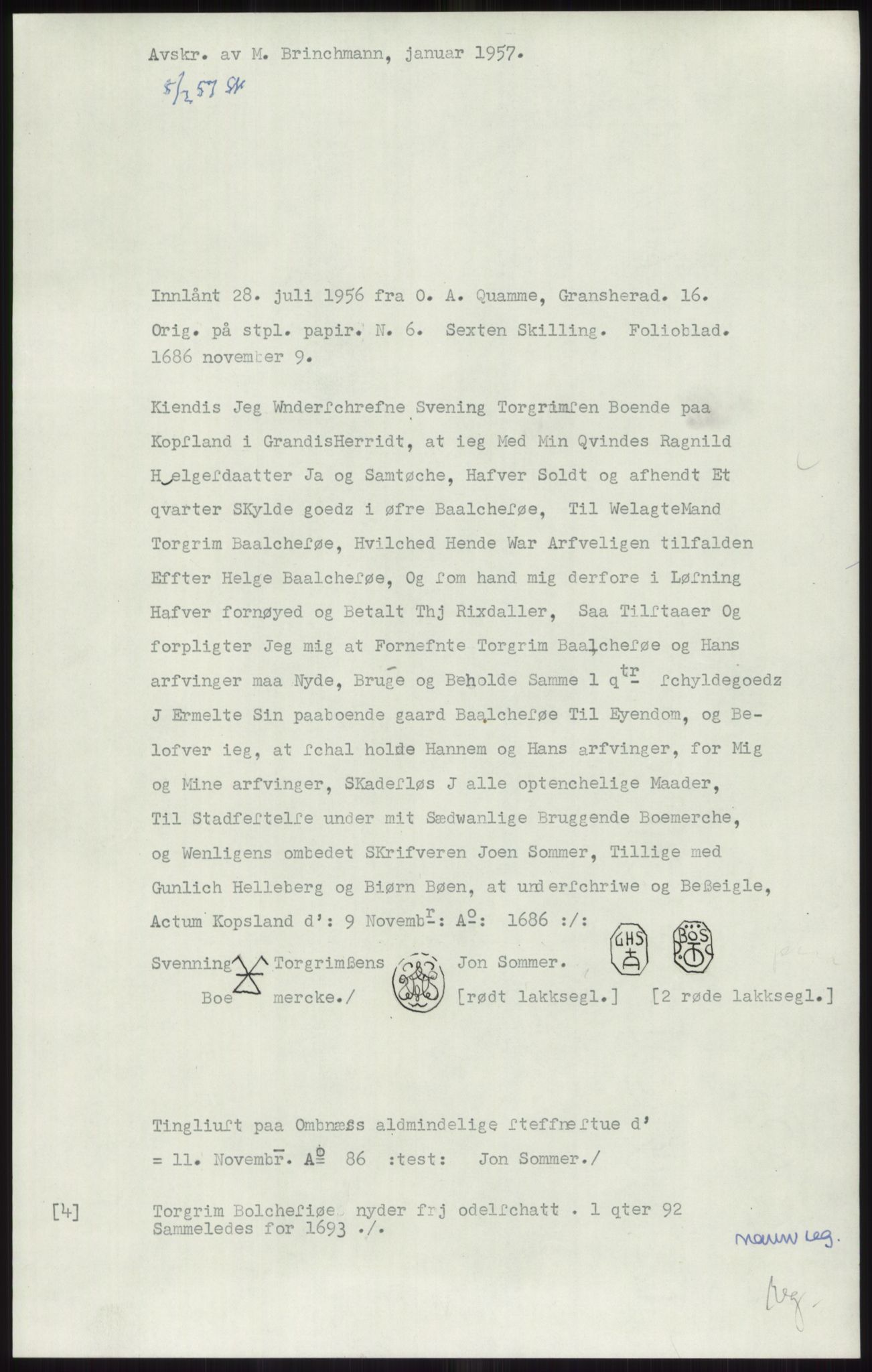 Samlinger til kildeutgivelse, Diplomavskriftsamlingen, AV/RA-EA-4053/H/Ha, p. 2737