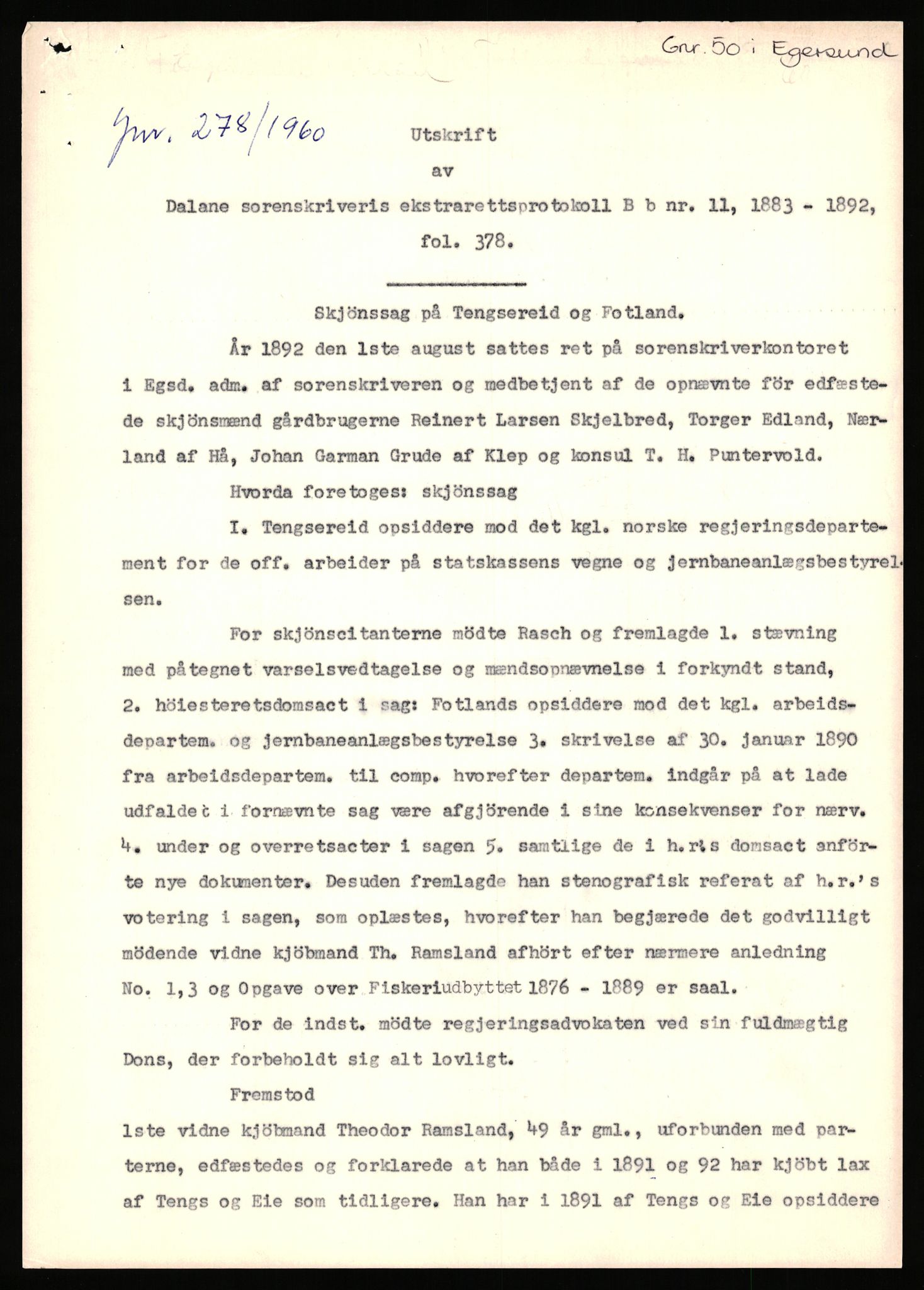 Statsarkivet i Stavanger, SAST/A-101971/03/Y/Yj/L0022: Avskrifter sortert etter gårdsnavn: Foss - Frøiland i Hetland, 1750-1930, p. 385