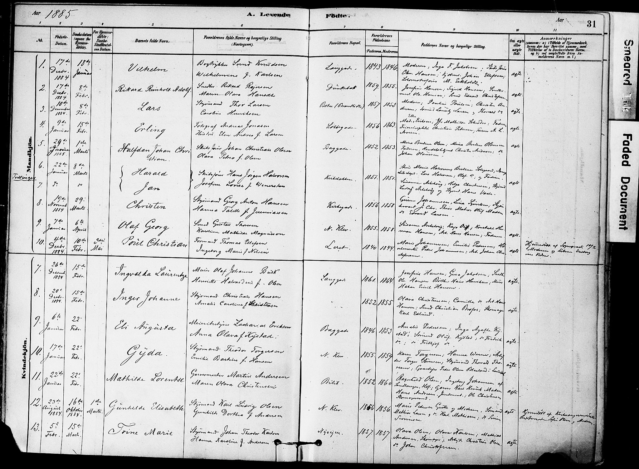Holmestrand kirkebøker, SAKO/A-346/F/Fa/L0004: Parish register (official) no. 4, 1880-1901, p. 31