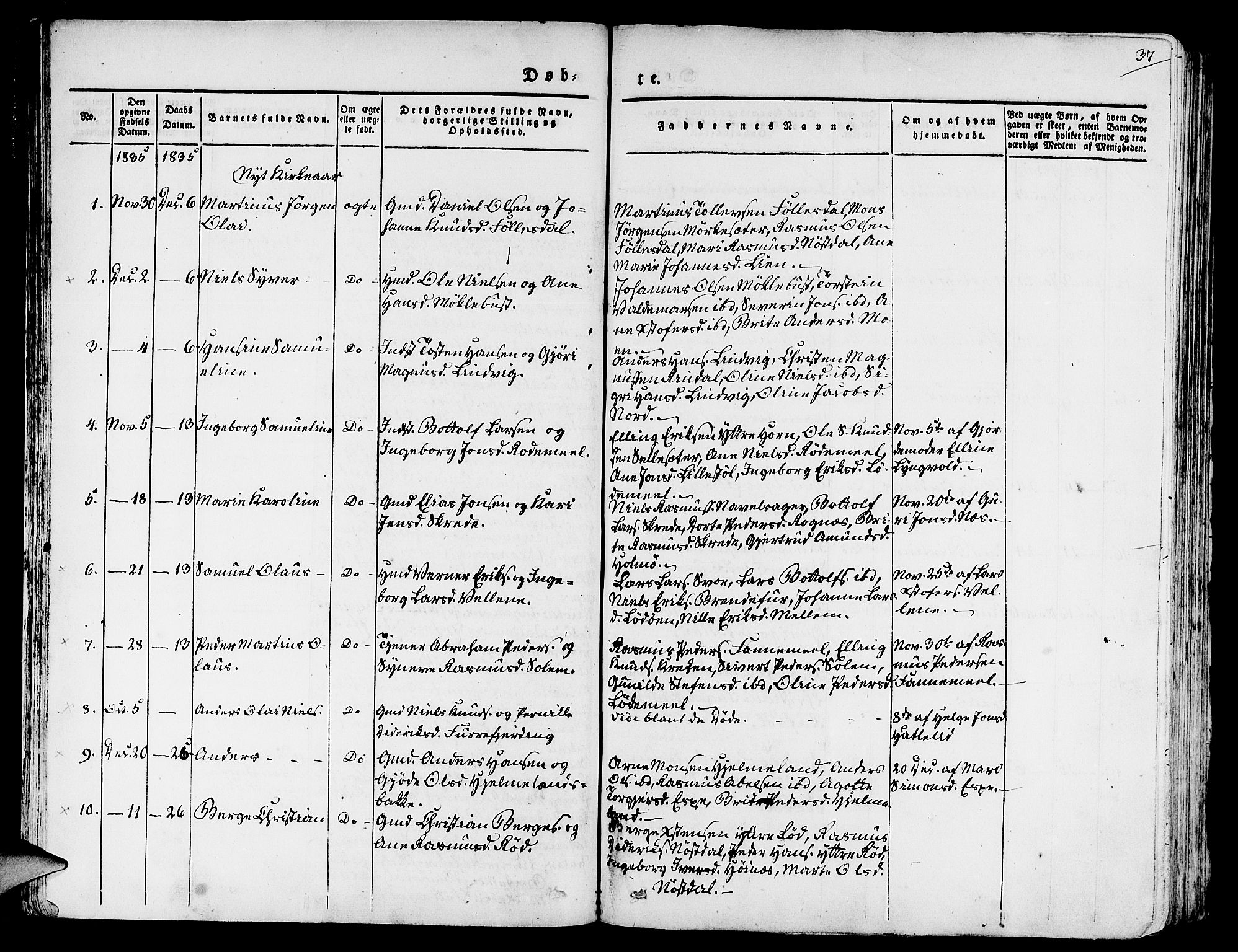 Eid sokneprestembete, SAB/A-82301/H/Haa/Haaa/L0006: Parish register (official) no. A 6, 1831-1843, p. 37