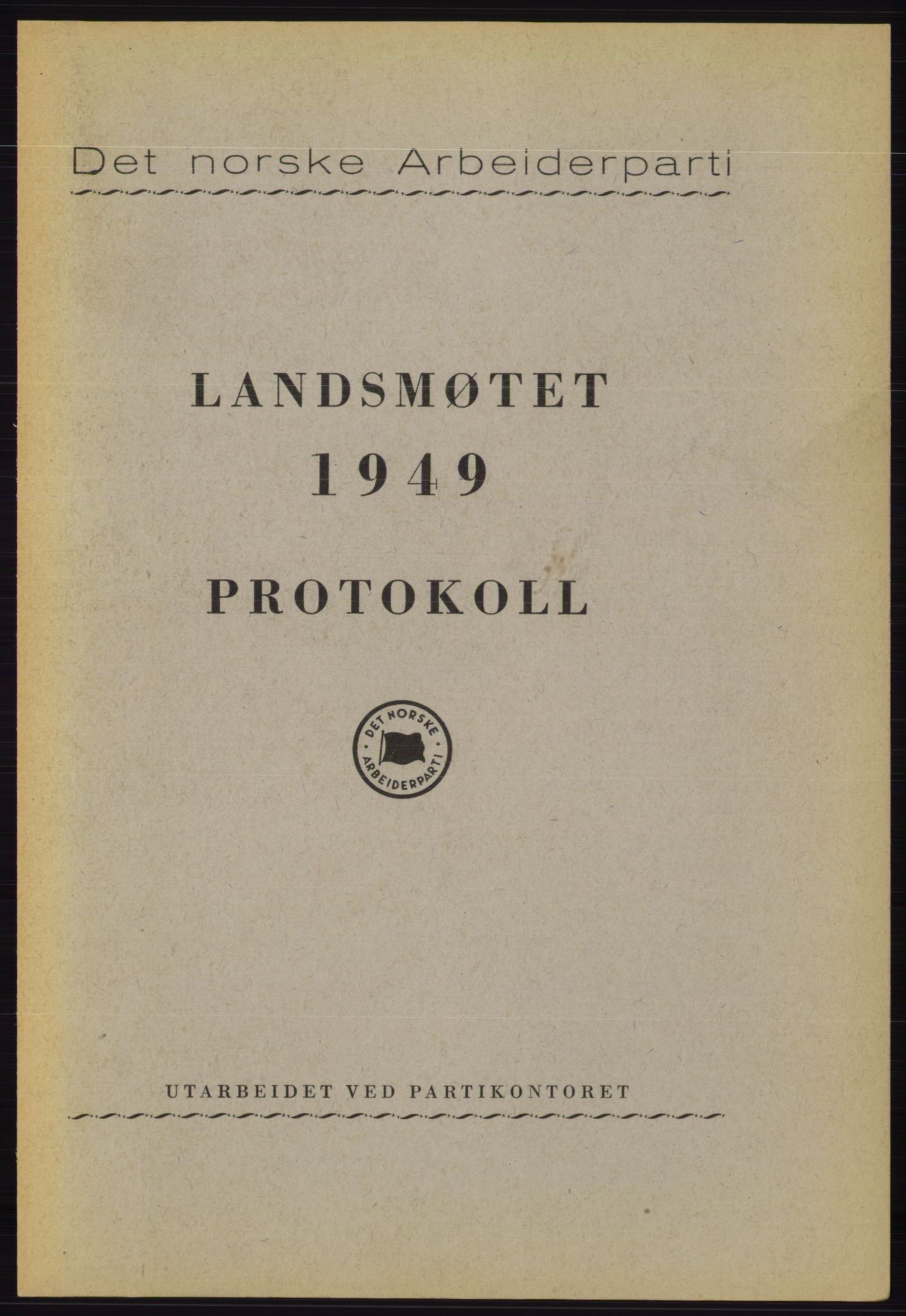 Det norske Arbeiderparti - publikasjoner, AAB/-/-/-: Protokoll over forhandlingene på det 33. ordinære landsmøte 17.-20. februar 1949 i Oslo, 1949