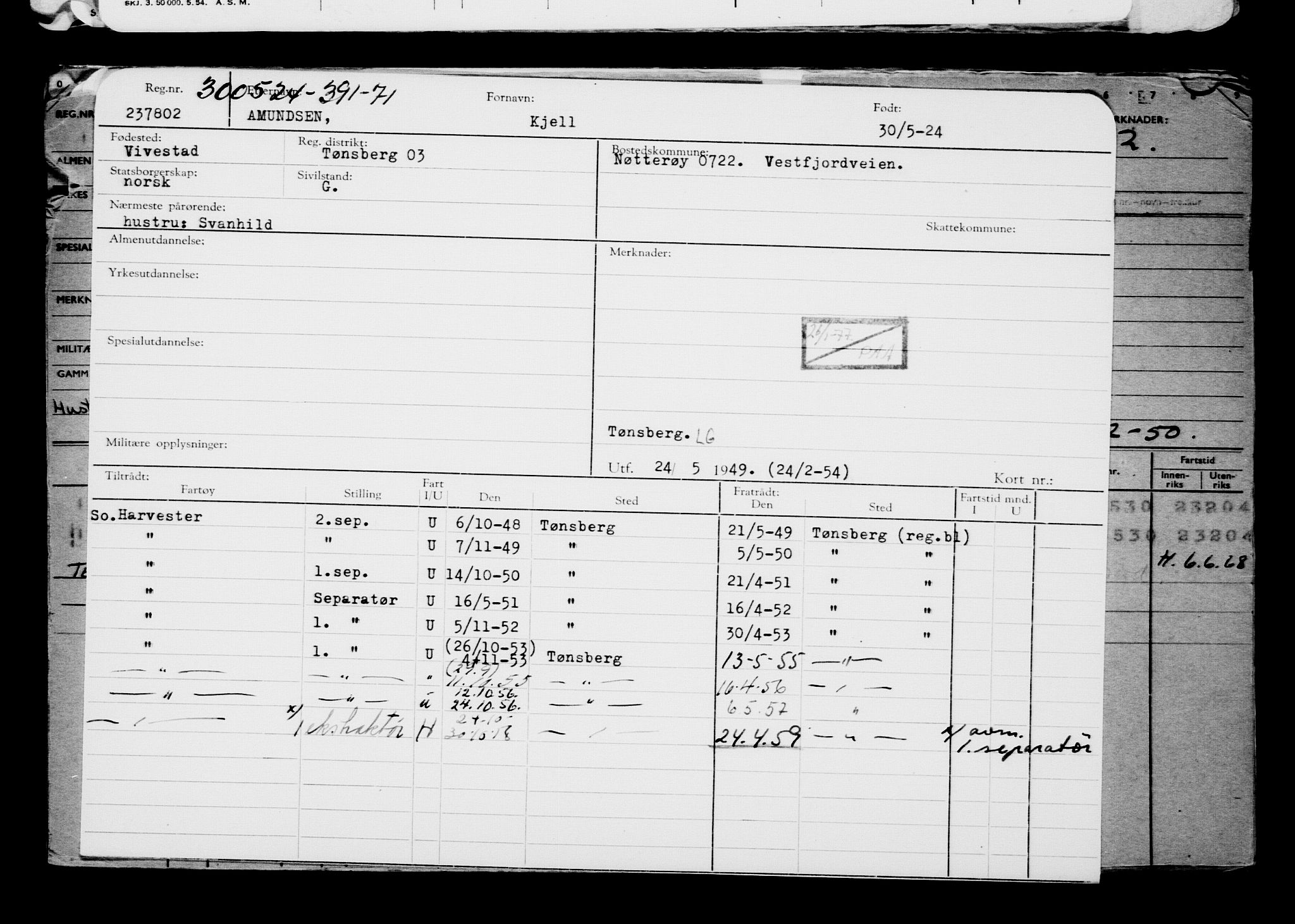 Direktoratet for sjømenn, AV/RA-S-3545/G/Gb/L0232: Hovedkort, 1924, p. 141