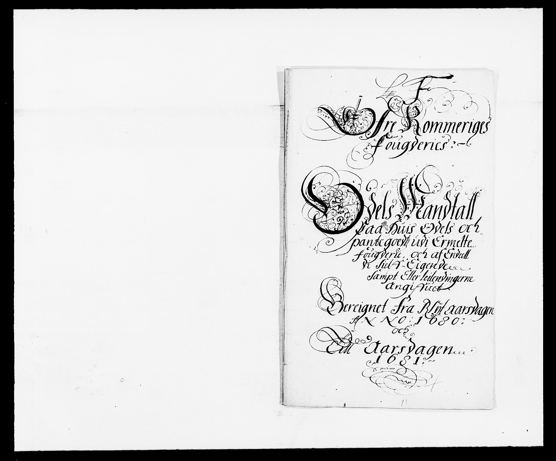 Rentekammeret inntil 1814, Reviderte regnskaper, Fogderegnskap, AV/RA-EA-4092/R12/L0695: Fogderegnskap Øvre Romerike, 1680, p. 225