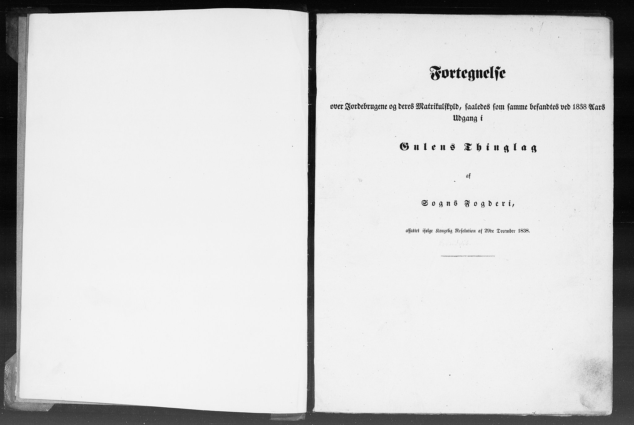 Rygh, AV/RA-PA-0034/F/Fb/L0012: Matrikkelen for 1838 - Nordre Bergenhus amt (Sogn og Fjordane fylke), 1838