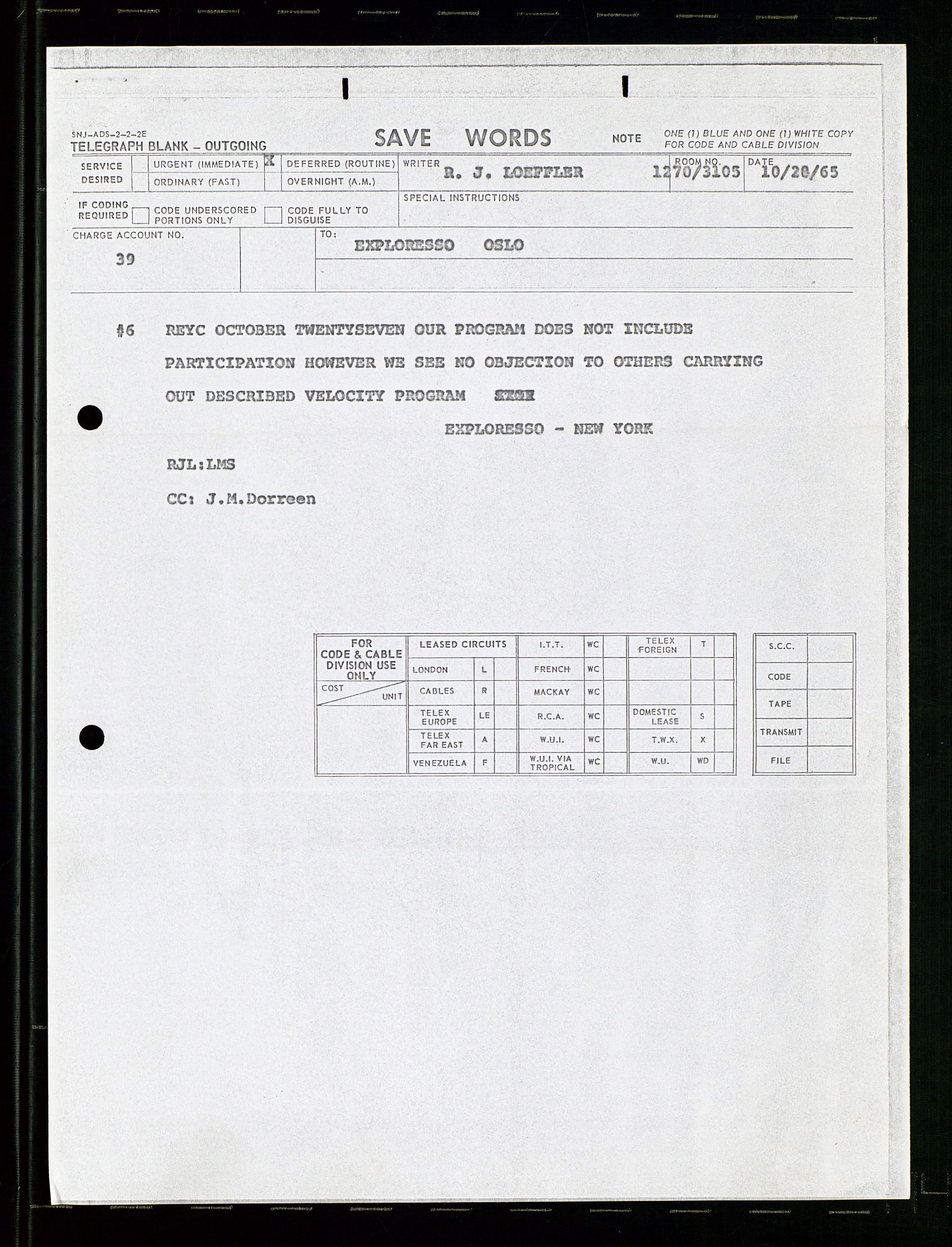 Pa 1512 - Esso Exploration and Production Norway Inc., AV/SAST-A-101917/E/Ea/L0021: Sak og korrespondanse, 1965-1974, p. 25