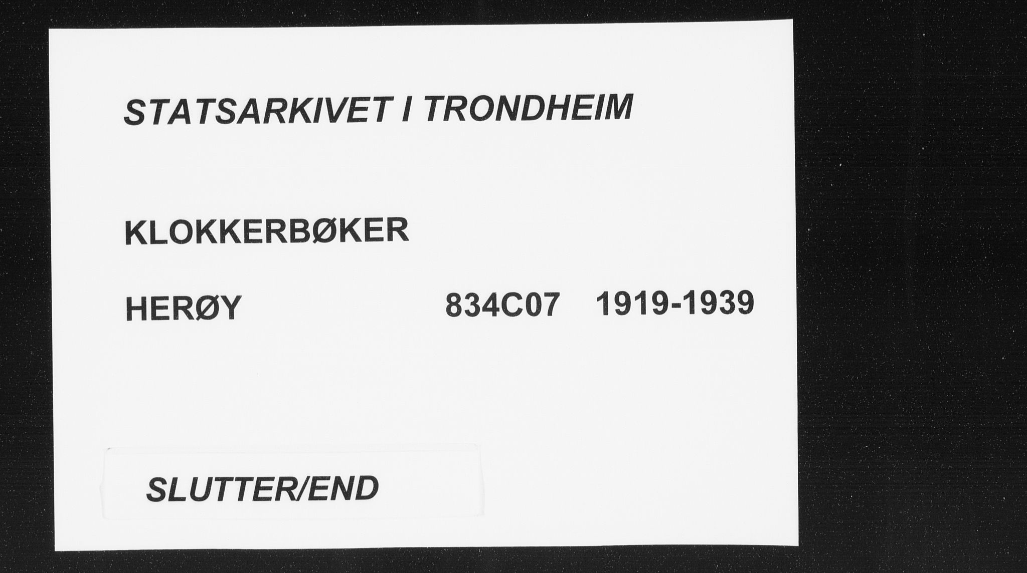 Ministerialprotokoller, klokkerbøker og fødselsregistre - Nordland, SAT/A-1459/834/L0517: Parish register (copy) no. 834C07, 1919-1939