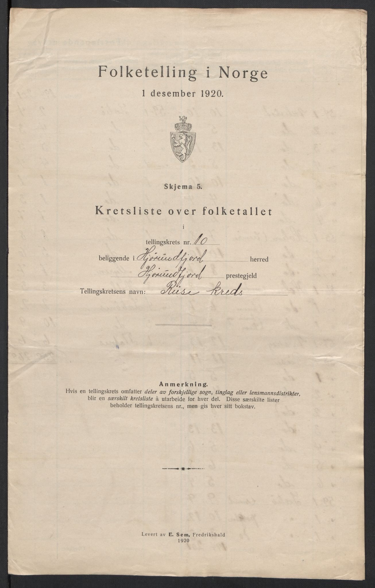 SAT, 1920 census for Hjørundfjord, 1920, p. 34