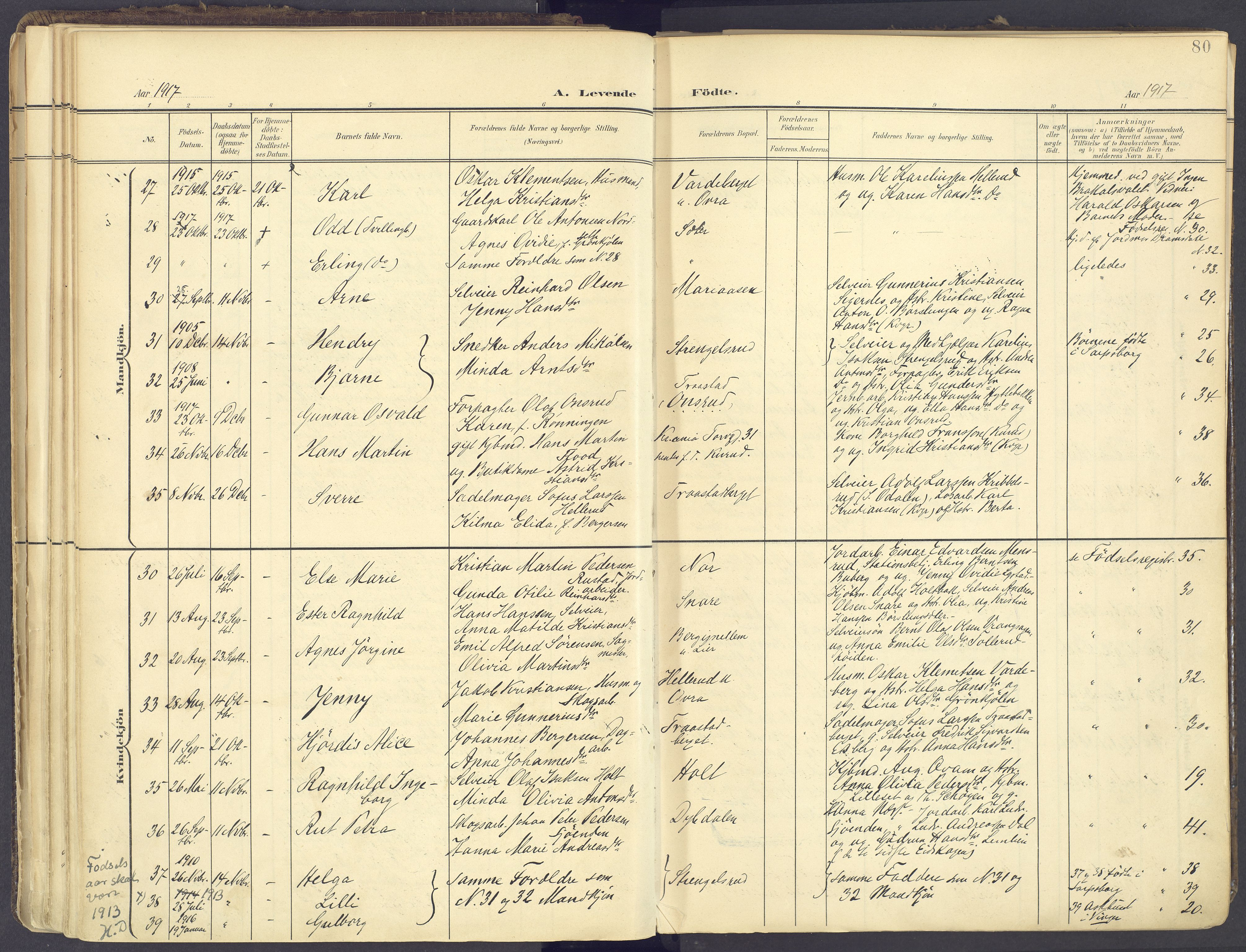 Vinger prestekontor, AV/SAH-PREST-024/H/Ha/Haa/L0017: Parish register (official) no. 17, 1901-1927, p. 80