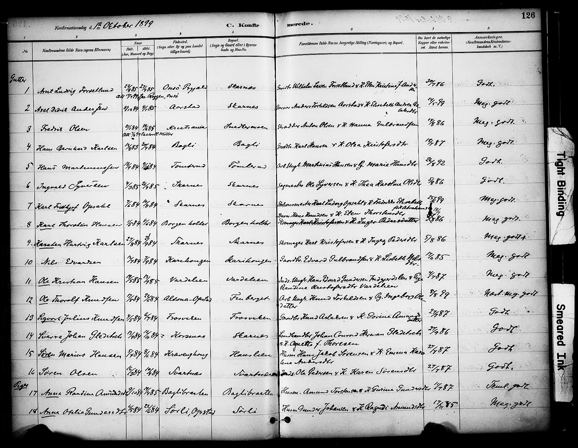 Sør-Odal prestekontor, AV/SAH-PREST-030/H/Ha/Haa/L0009: Parish register (official) no. 9, 1886-1926, p. 126