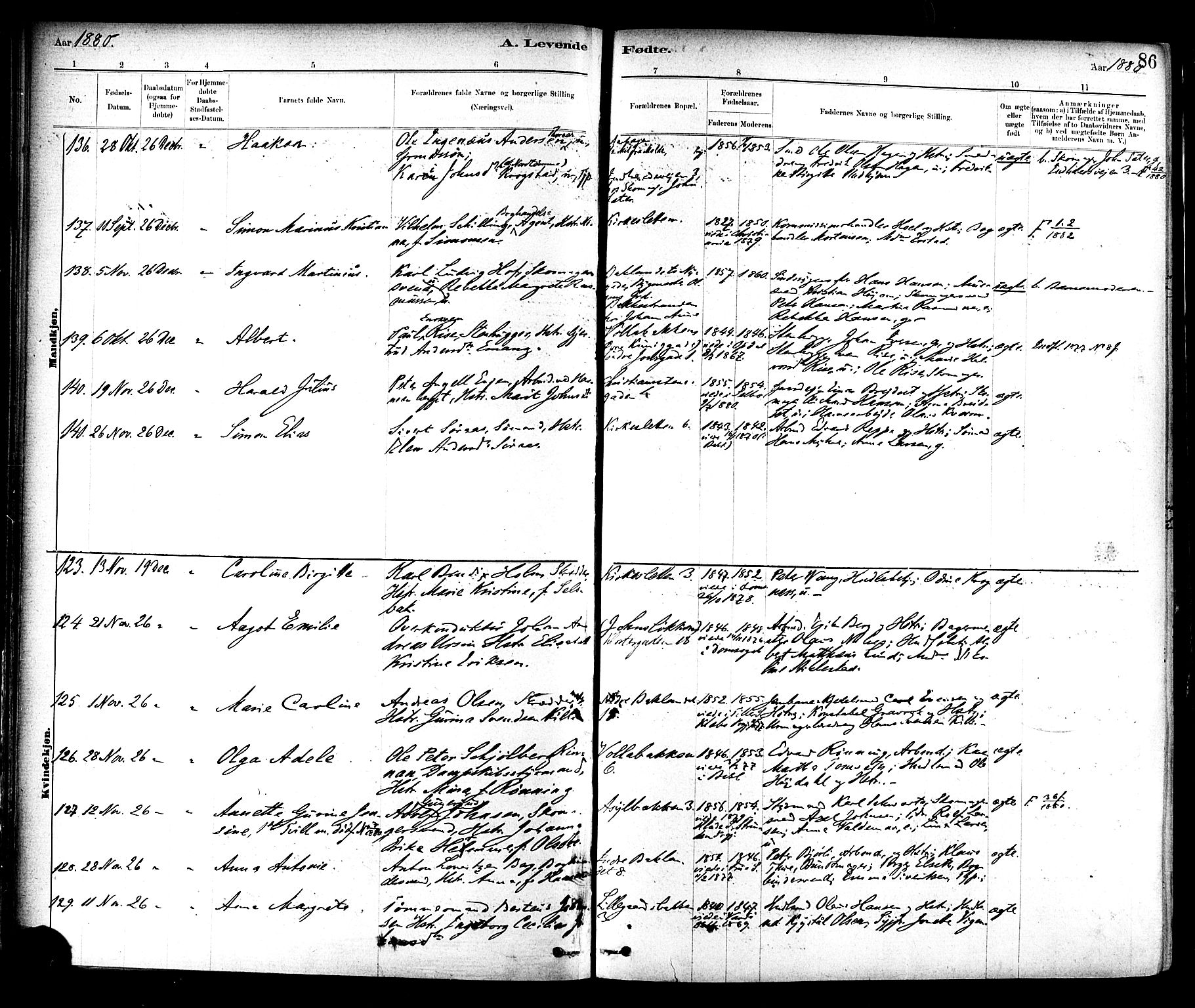 Ministerialprotokoller, klokkerbøker og fødselsregistre - Sør-Trøndelag, SAT/A-1456/604/L0188: Parish register (official) no. 604A09, 1878-1892, p. 86