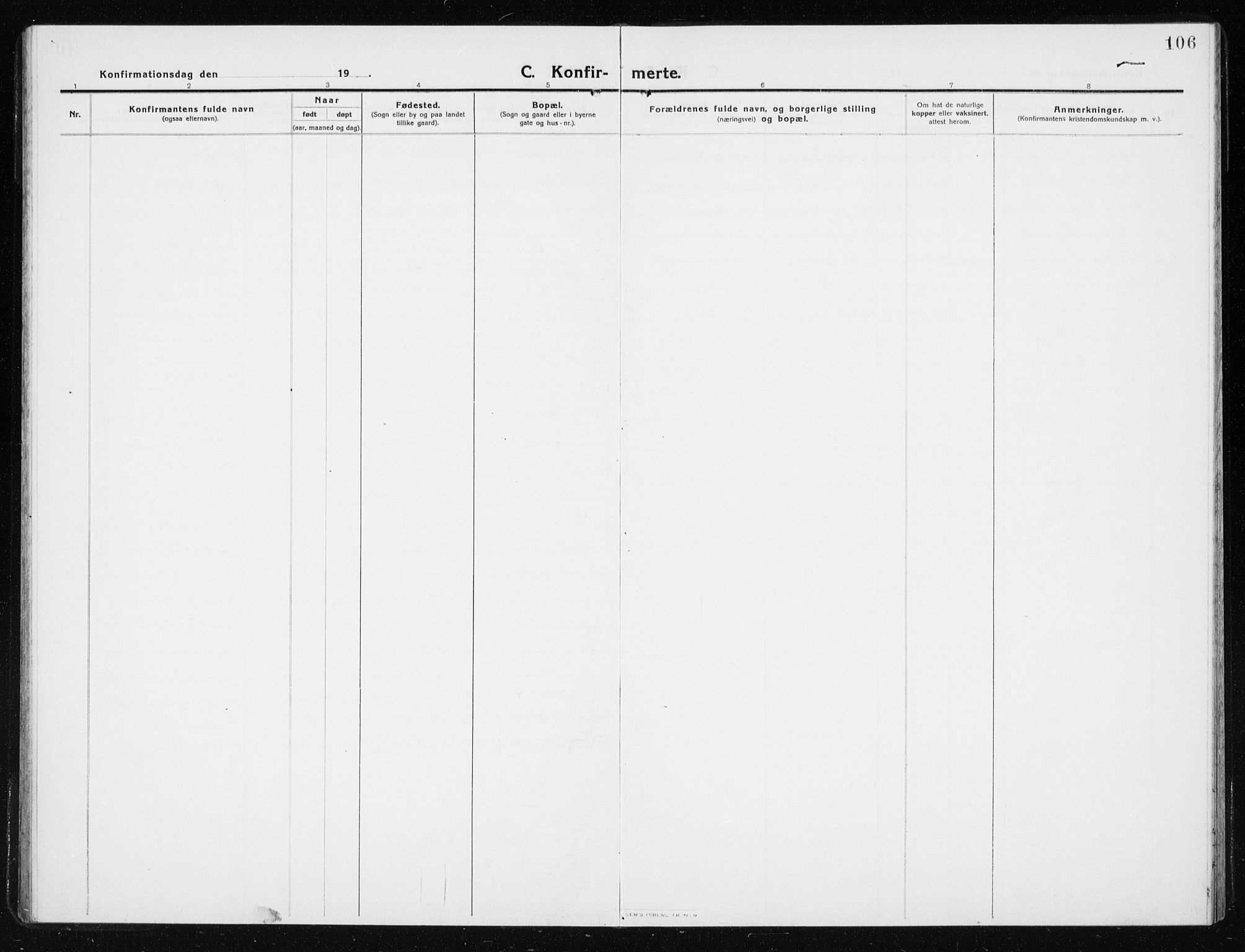 Ministerialprotokoller, klokkerbøker og fødselsregistre - Nord-Trøndelag, SAT/A-1458/741/L0402: Parish register (copy) no. 741C03, 1911-1926, p. 106