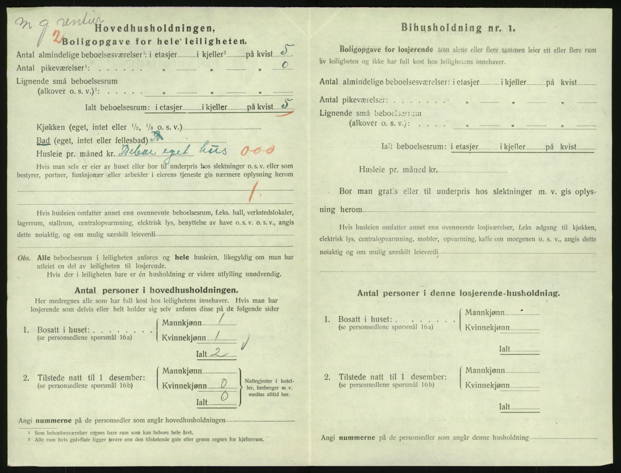 SAK, 1920 census for Arendal, 1920, p. 7447