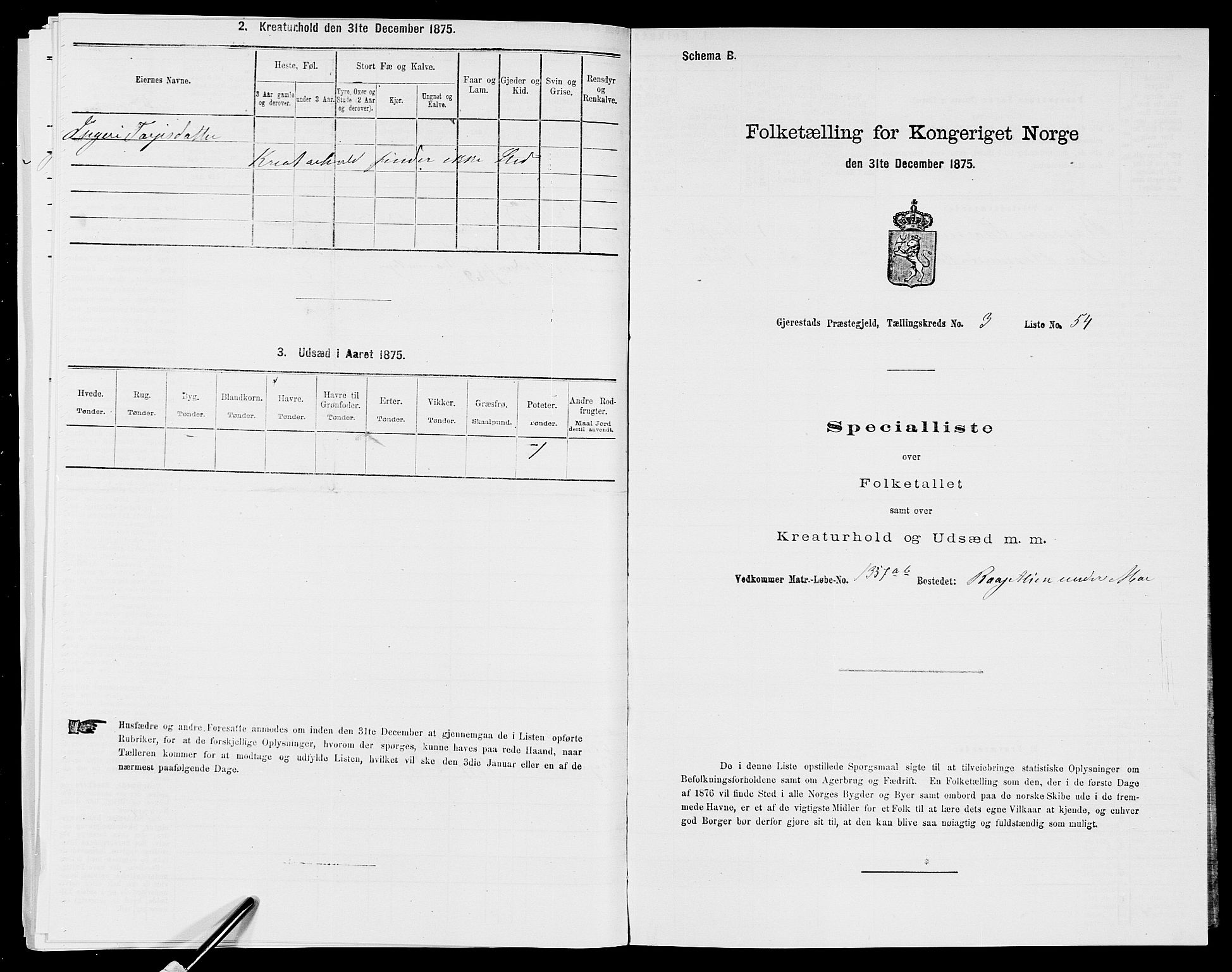 SAK, 1875 census for 0911P Gjerstad, 1875, p. 386