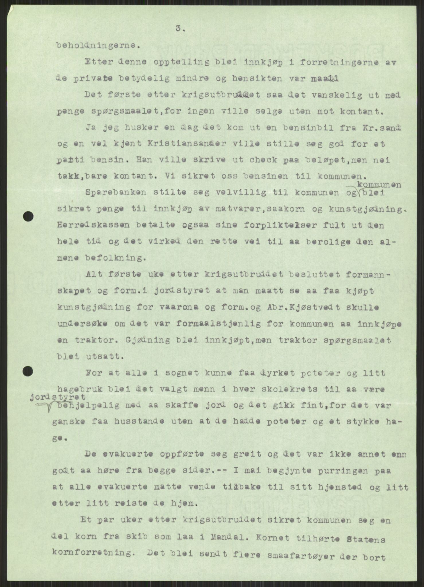 Forsvaret, Forsvarets krigshistoriske avdeling, AV/RA-RAFA-2017/Y/Ya/L0014: II-C-11-31 - Fylkesmenn.  Rapporter om krigsbegivenhetene 1940., 1940, p. 762