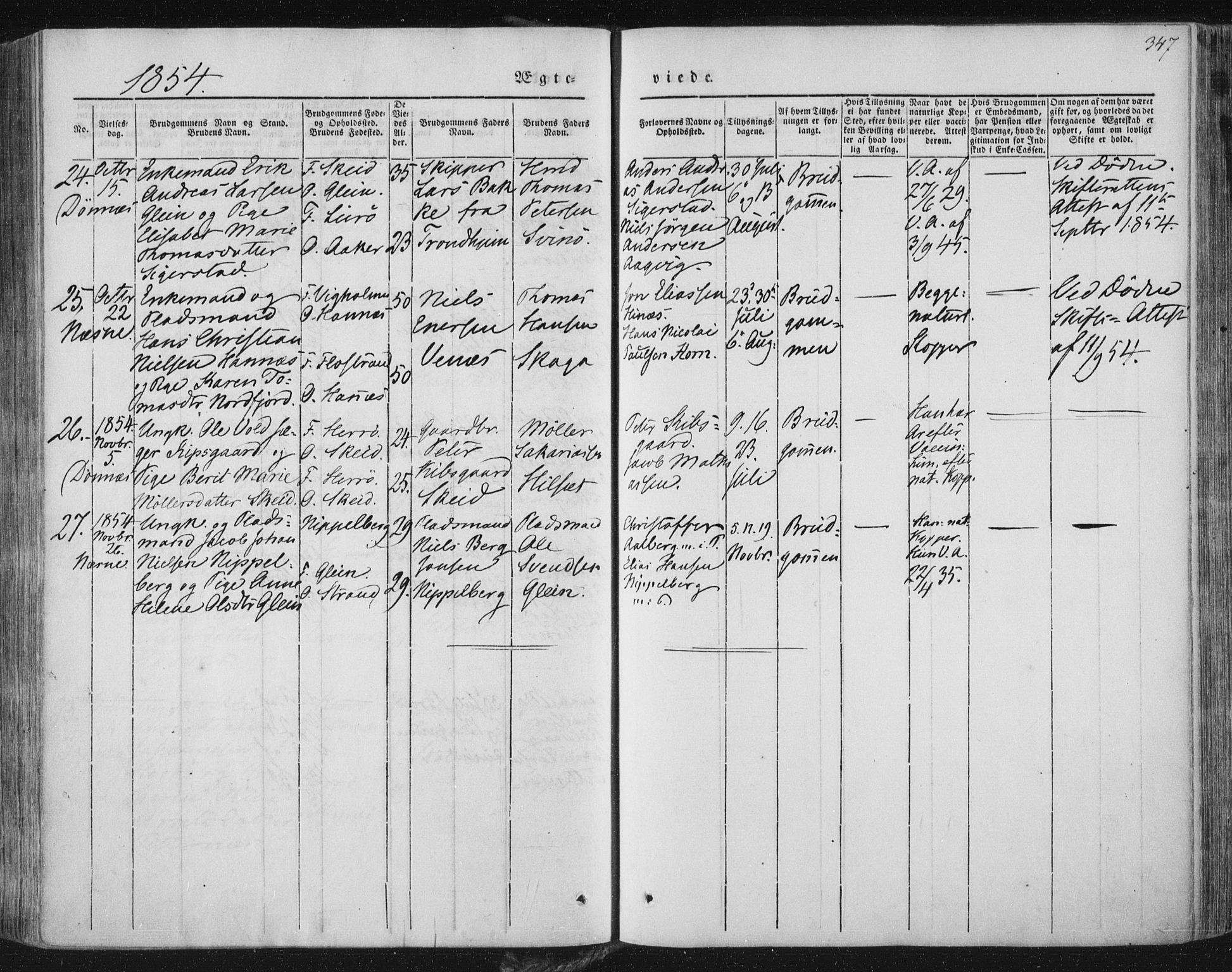 Ministerialprotokoller, klokkerbøker og fødselsregistre - Nordland, AV/SAT-A-1459/838/L0549: Parish register (official) no. 838A07, 1840-1854, p. 347