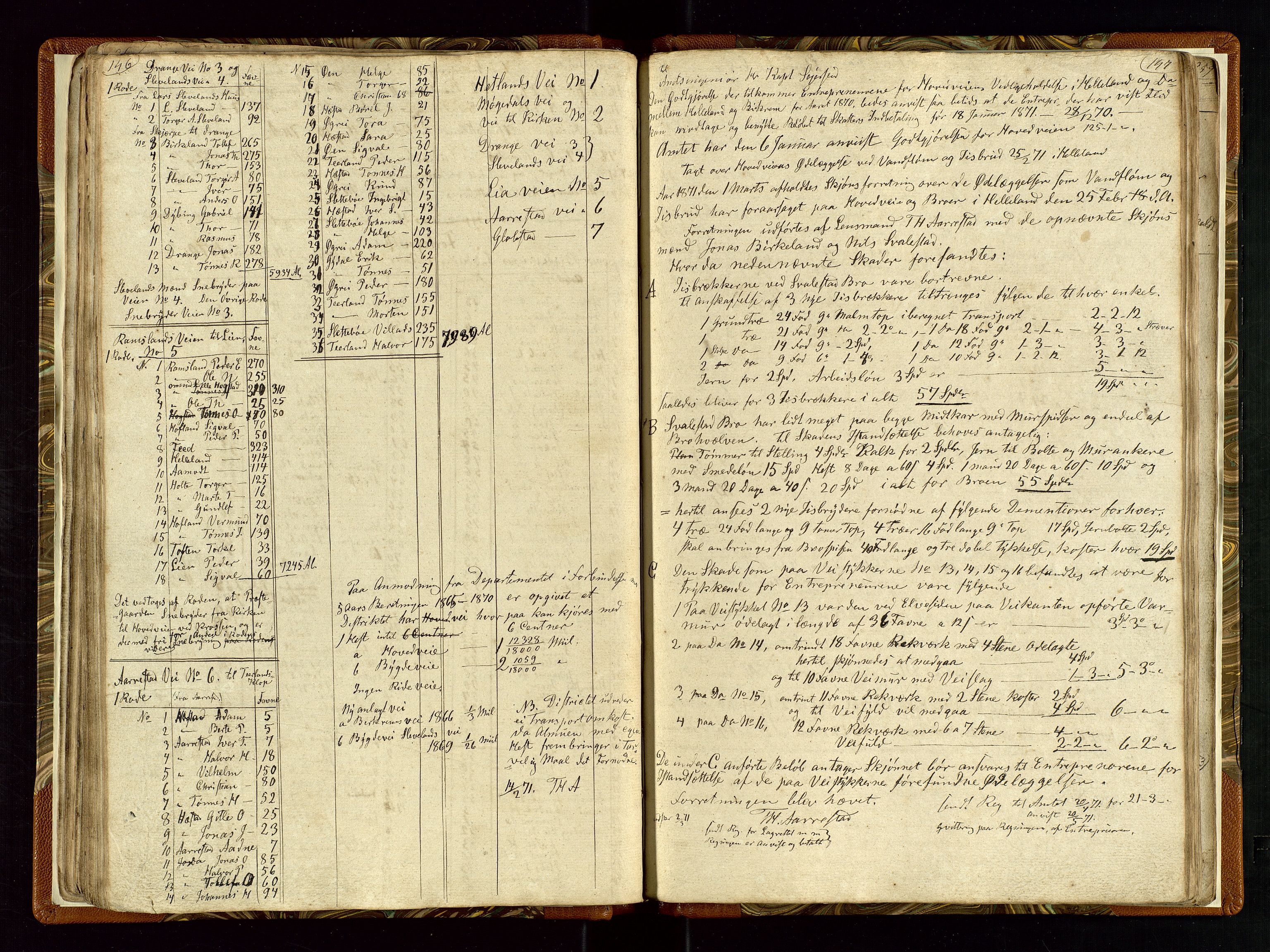 Helleland lensmannskontor, SAST/A-100209/Ya/L0003: Diverseprotokoll, 1842-1960, p. 146-147