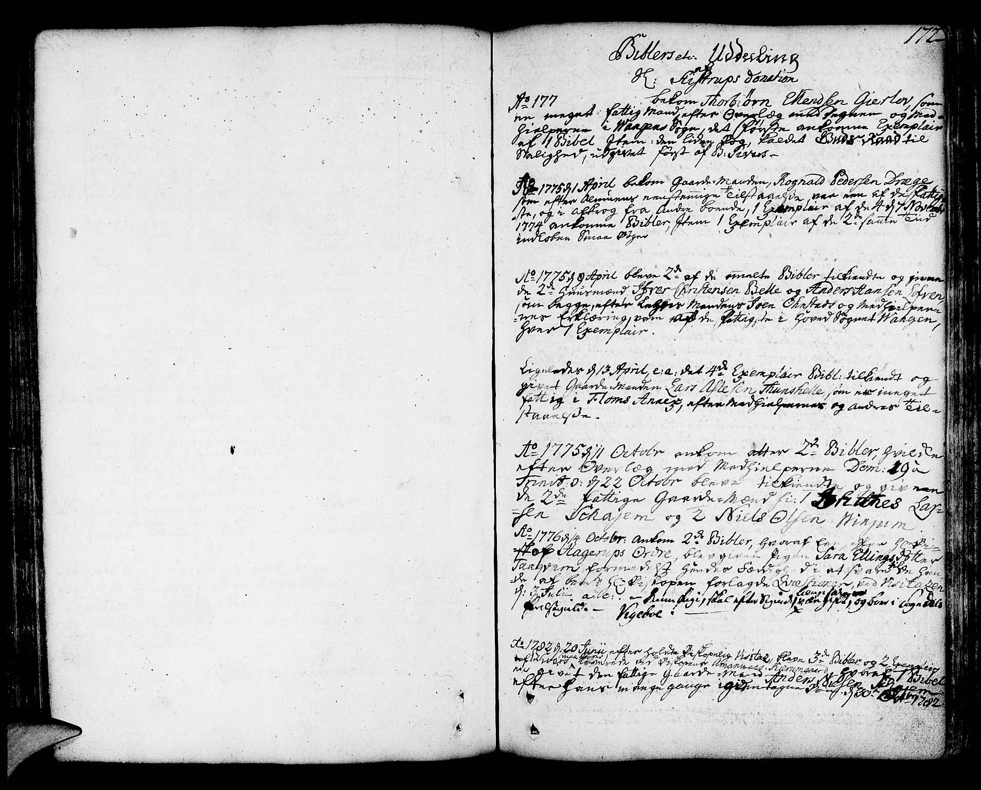 Aurland sokneprestembete, SAB/A-99937/H/Ha/Haa/L0004: Parish register (official) no. A 4, 1756-1801, p. 172