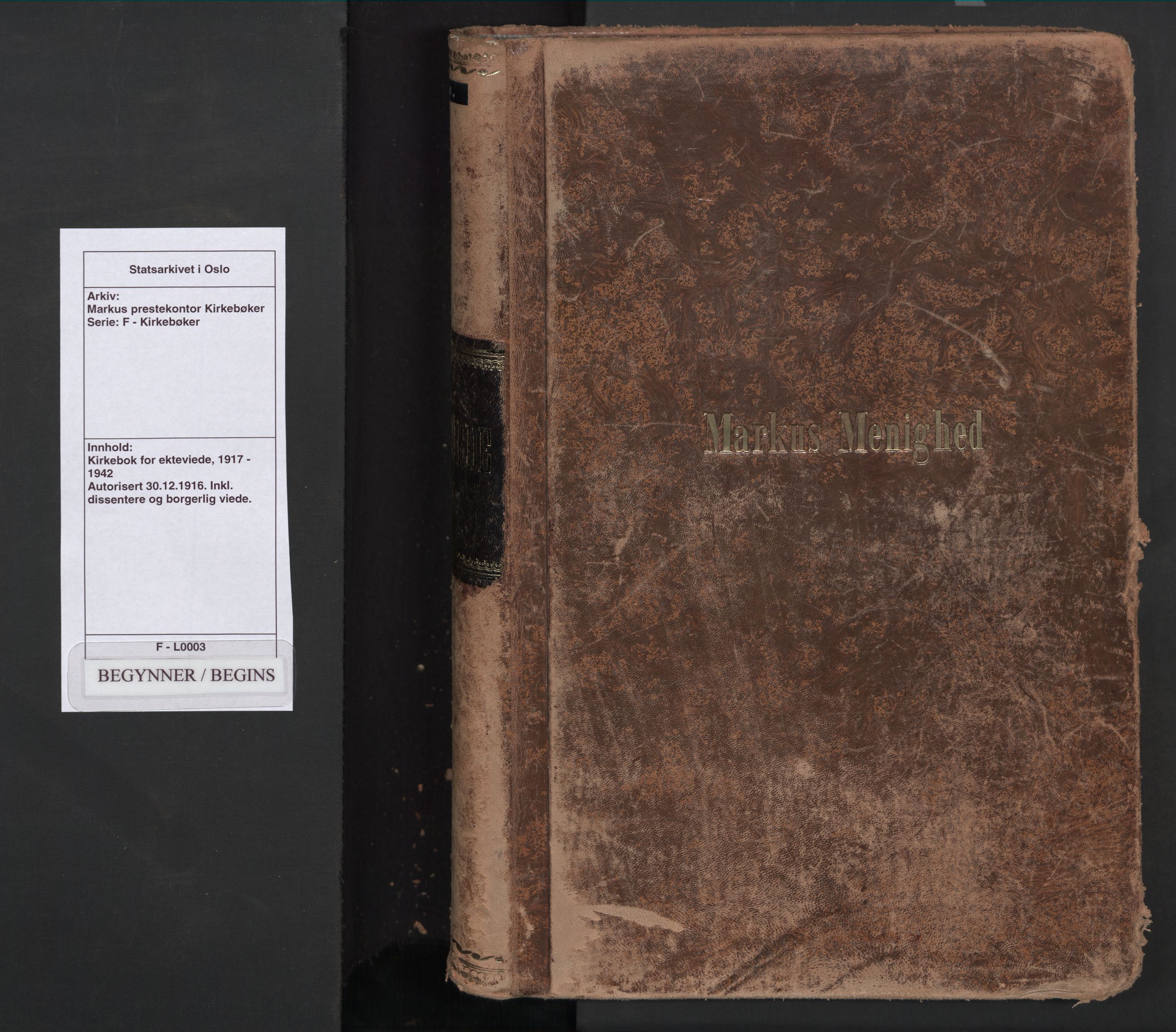 Markus prestekontor Kirkebøker, SAO/A-10830/F/L0003: Parish register (official) no. 3, 1917-1942