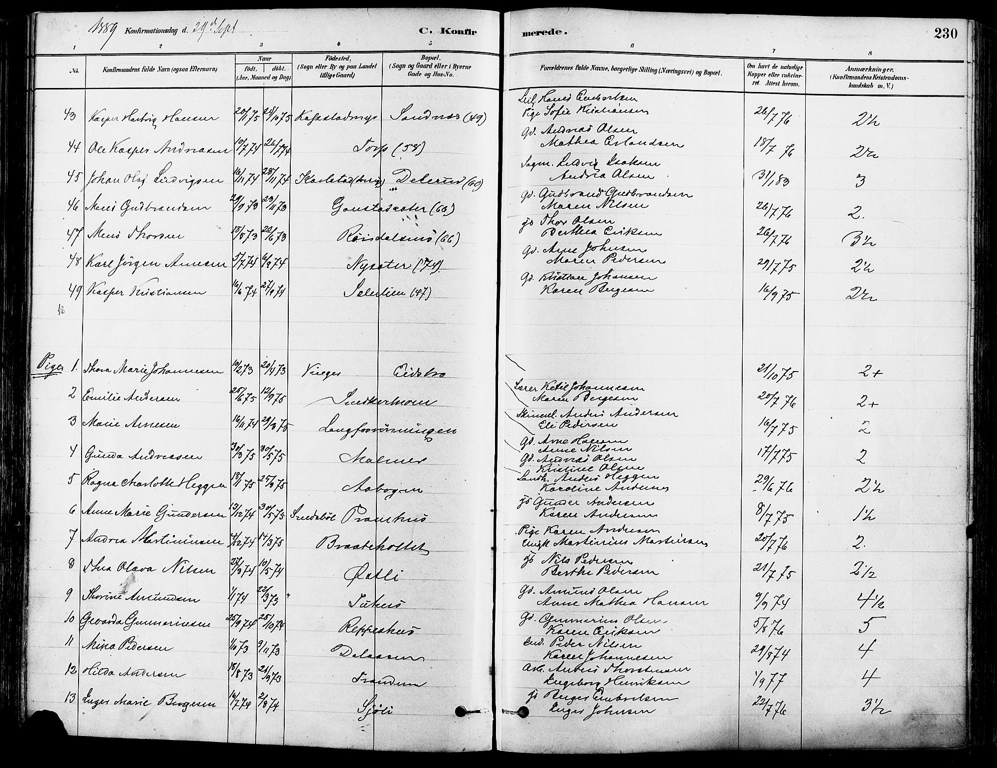 Eidskog prestekontor, SAH/PREST-026/H/Ha/Haa/L0003: Parish register (official) no. 3, 1879-1892, p. 230