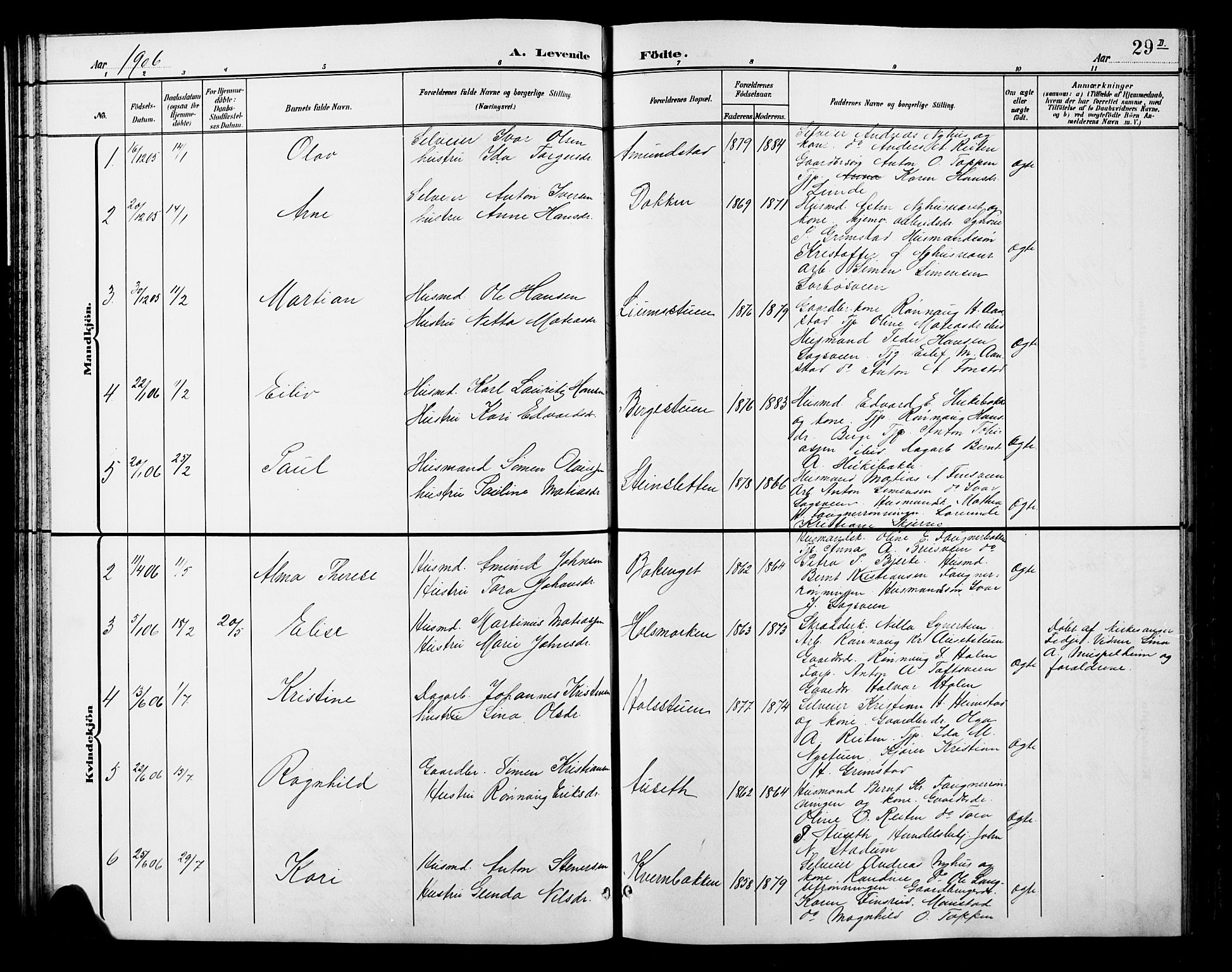 Østre Gausdal prestekontor, SAH/PREST-092/H/Ha/Hab/L0003: Parish register (copy) no. 3, 1894-1915, p. 29d