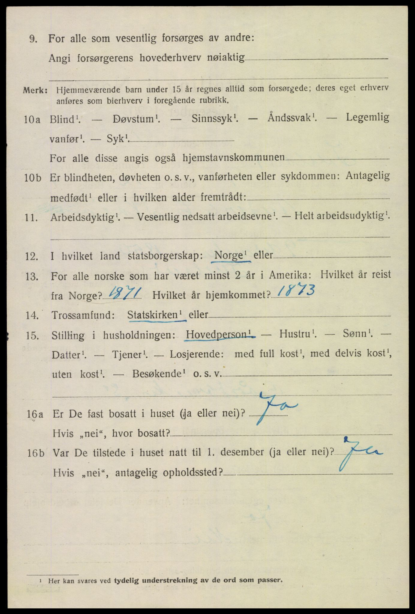 SAK, 1920 census for Iveland, 1920, p. 936