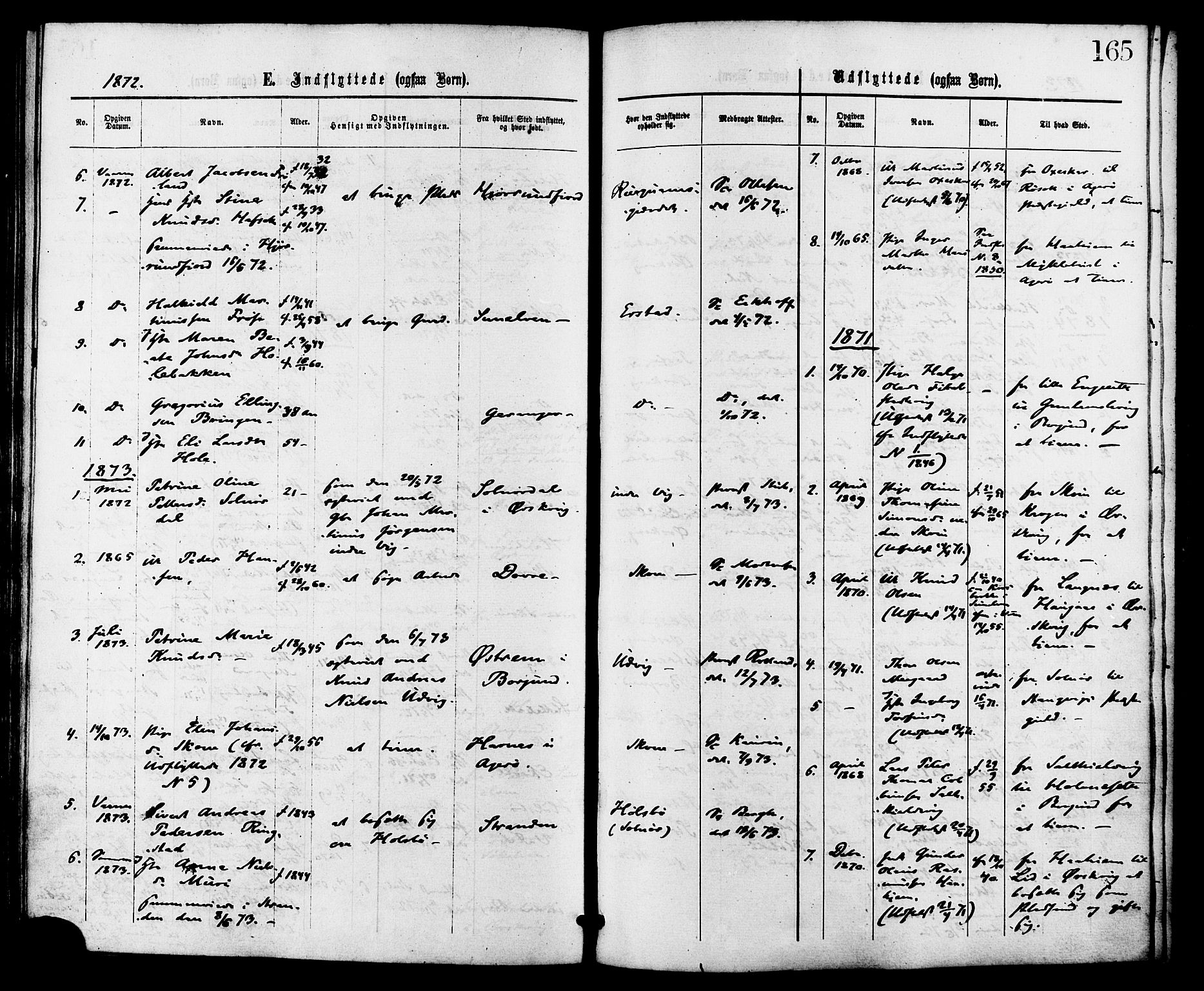 Ministerialprotokoller, klokkerbøker og fødselsregistre - Møre og Romsdal, AV/SAT-A-1454/524/L0355: Parish register (official) no. 524A07, 1864-1879, p. 165