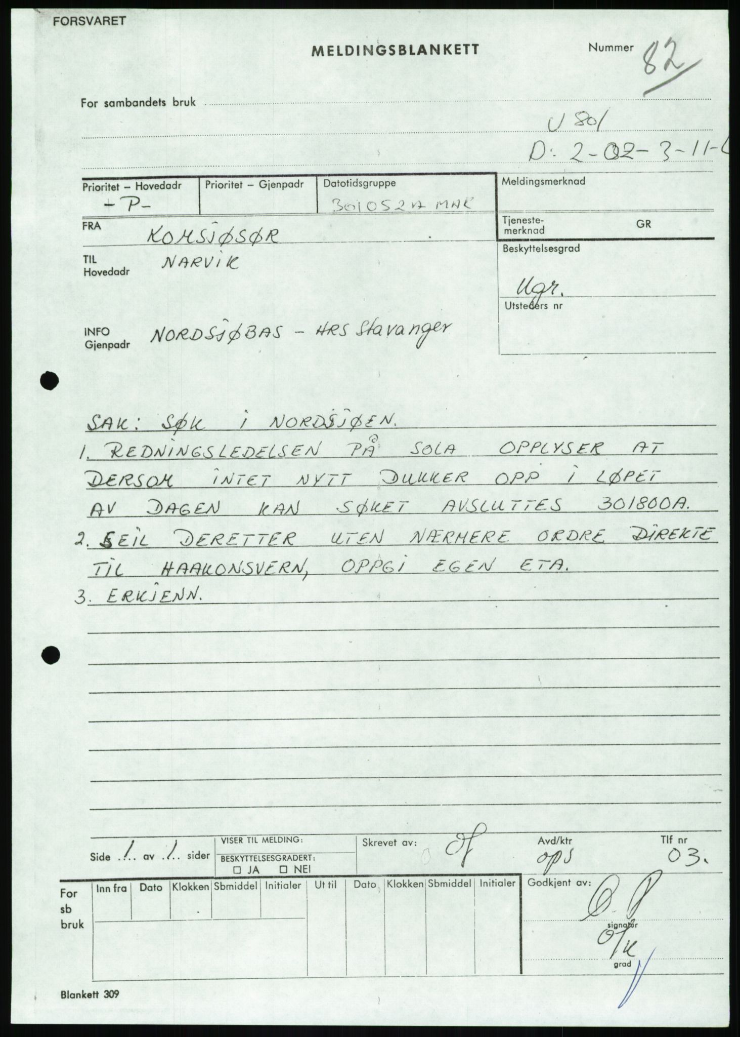 Justisdepartementet, Granskningskommisjonen ved Alexander Kielland-ulykken 27.3.1980, AV/RA-S-1165/D/L0017: P Hjelpefartøy (Doku.liste + P1-P6 av 6)/Q Hovedredningssentralen (Q0-Q27 av 27), 1980-1981, p. 232