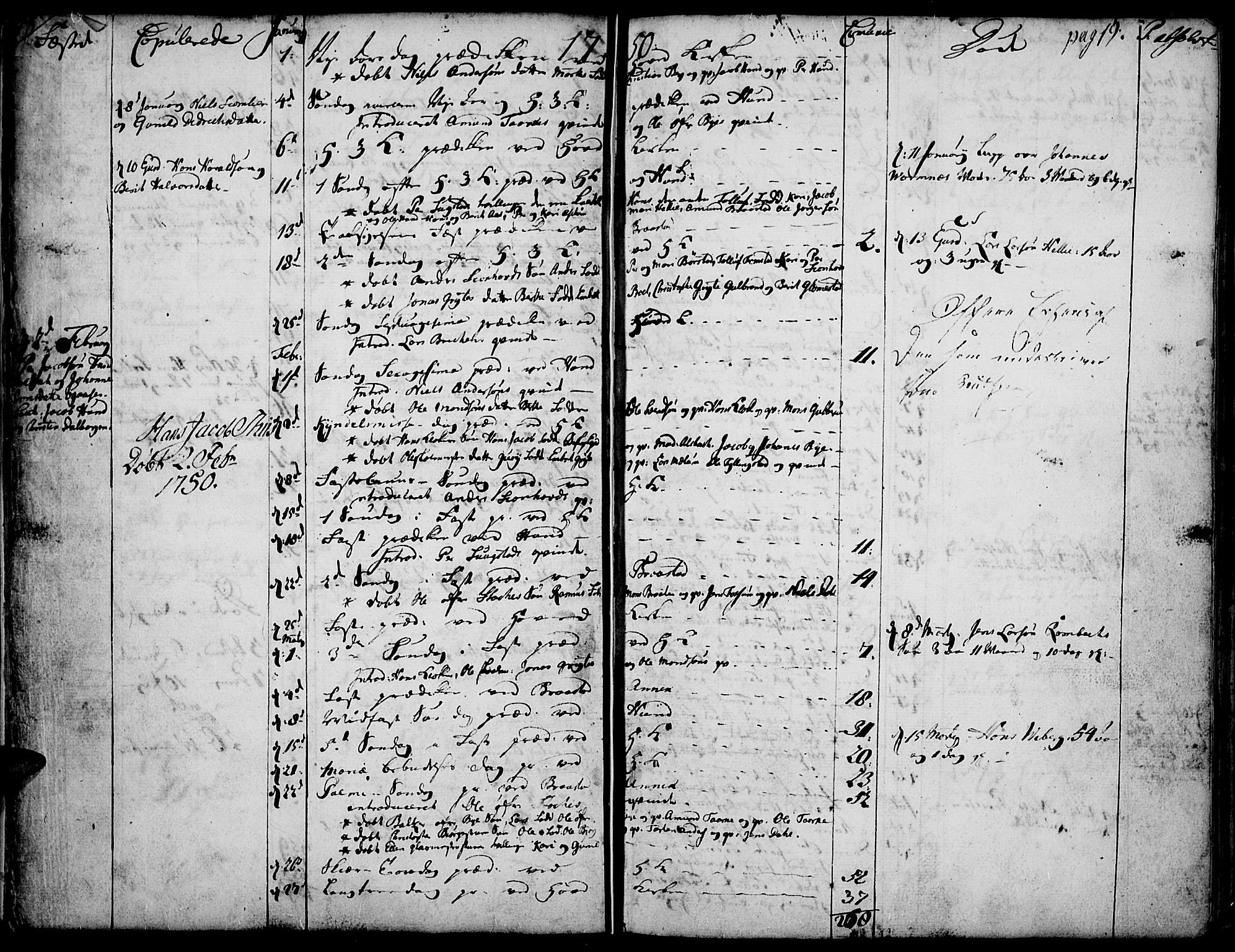 Vardal prestekontor, SAH/PREST-100/H/Ha/Haa/L0002: Parish register (official) no. 2, 1748-1776, p. 18-19