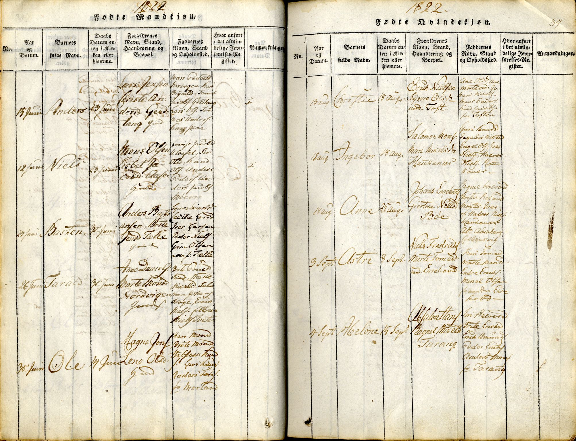 Sund sokneprestembete, SAB/A-99930: Parish register (official) no. A 11, 1814-1825, p. 39