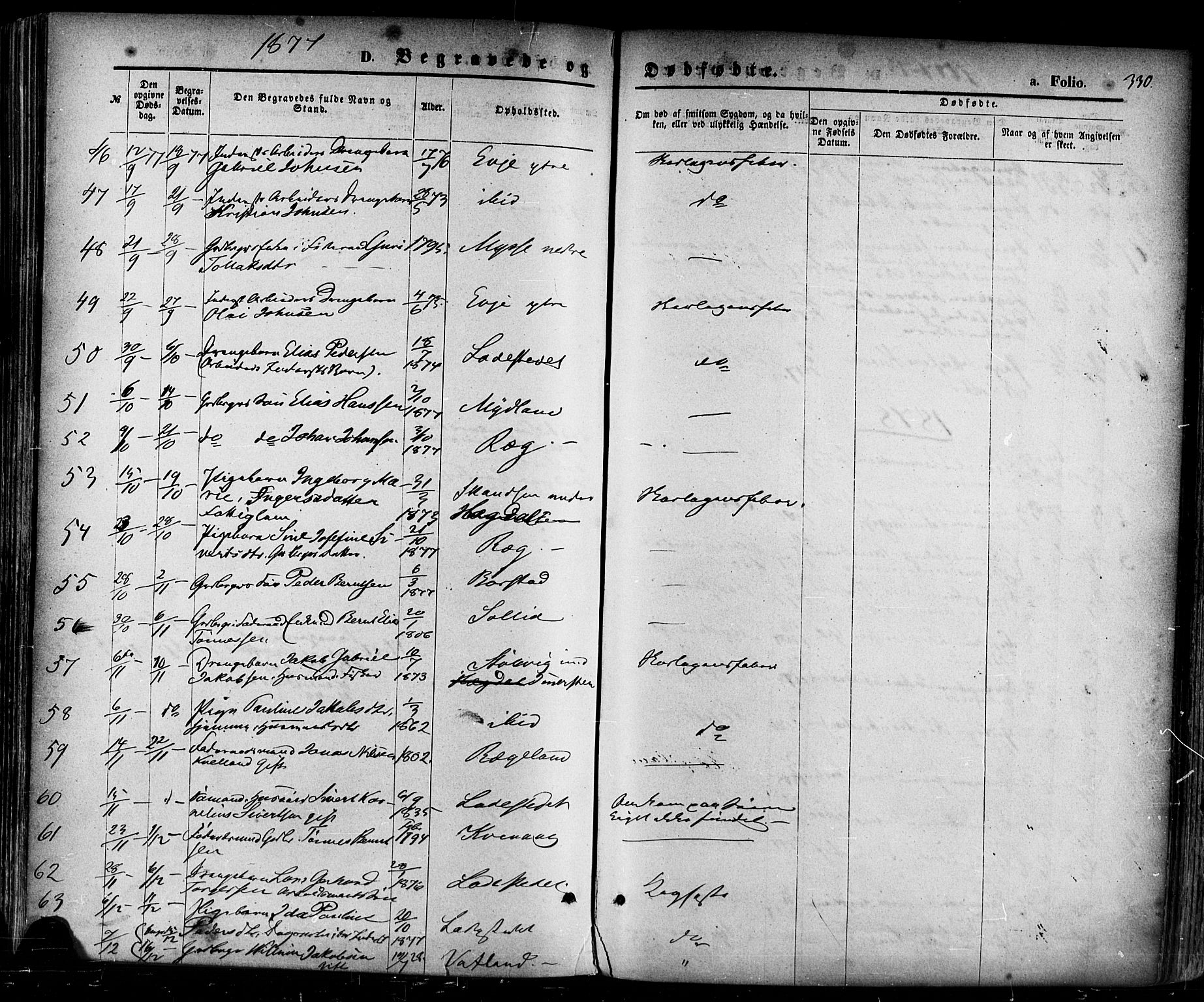 Sokndal sokneprestkontor, AV/SAST-A-101808: Parish register (official) no. A 10, 1874-1886, p. 330