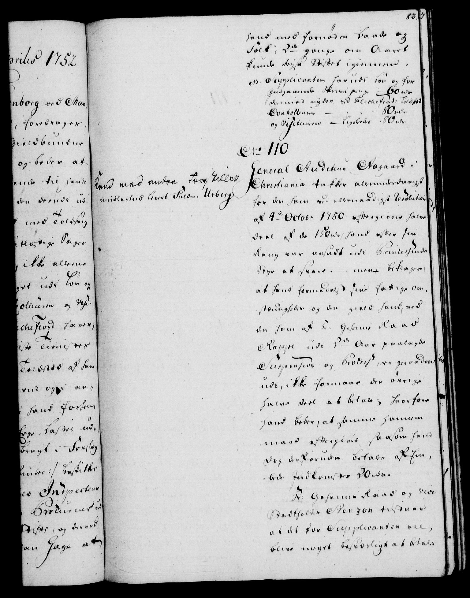 Rentekammeret, Kammerkanselliet, RA/EA-3111/G/Gh/Gha/L0031: Norsk ekstraktmemorialprotokoll (merket RK 53.76), 1751-1753, p. 83